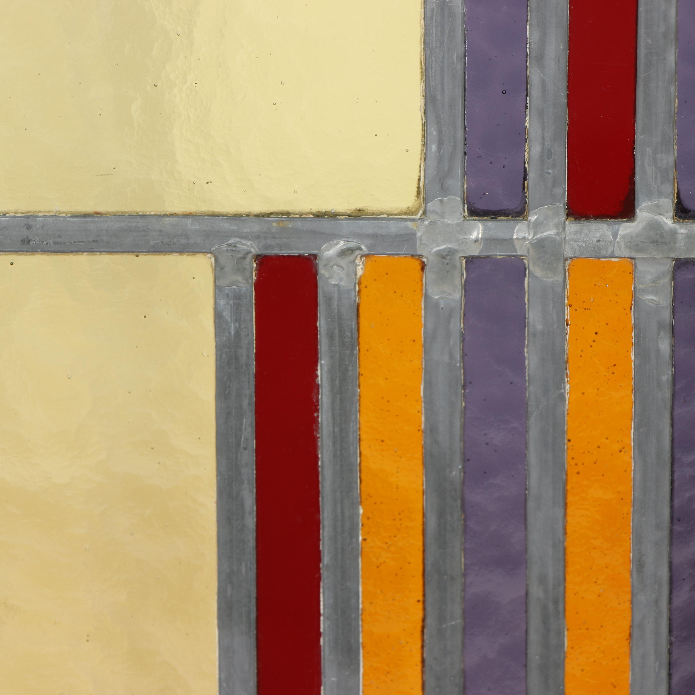 Arts and Crafts Style Stained Glass Window Screen