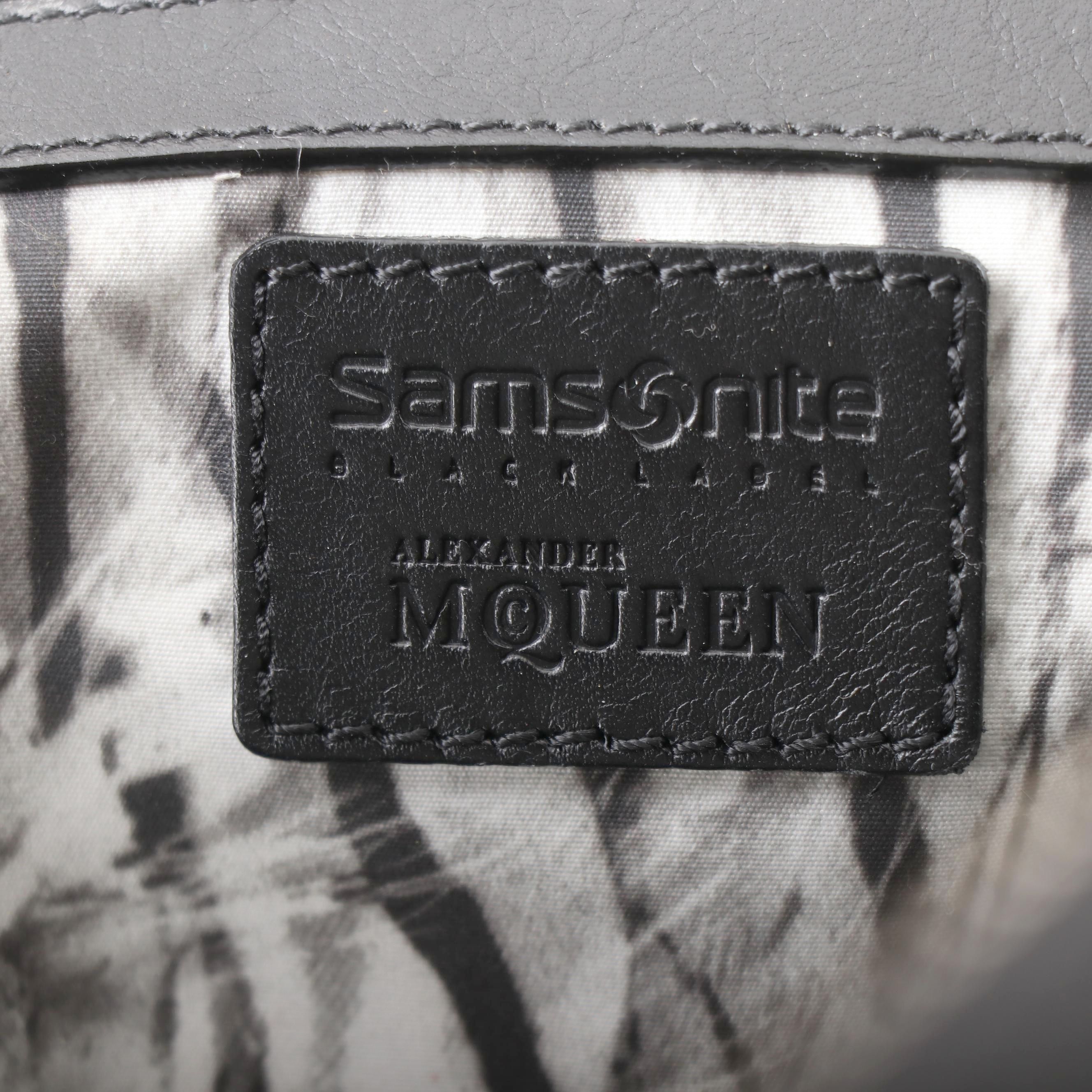 Alexander McQueen For Samsonite Black Label Luggage Suite with Embossed Leather