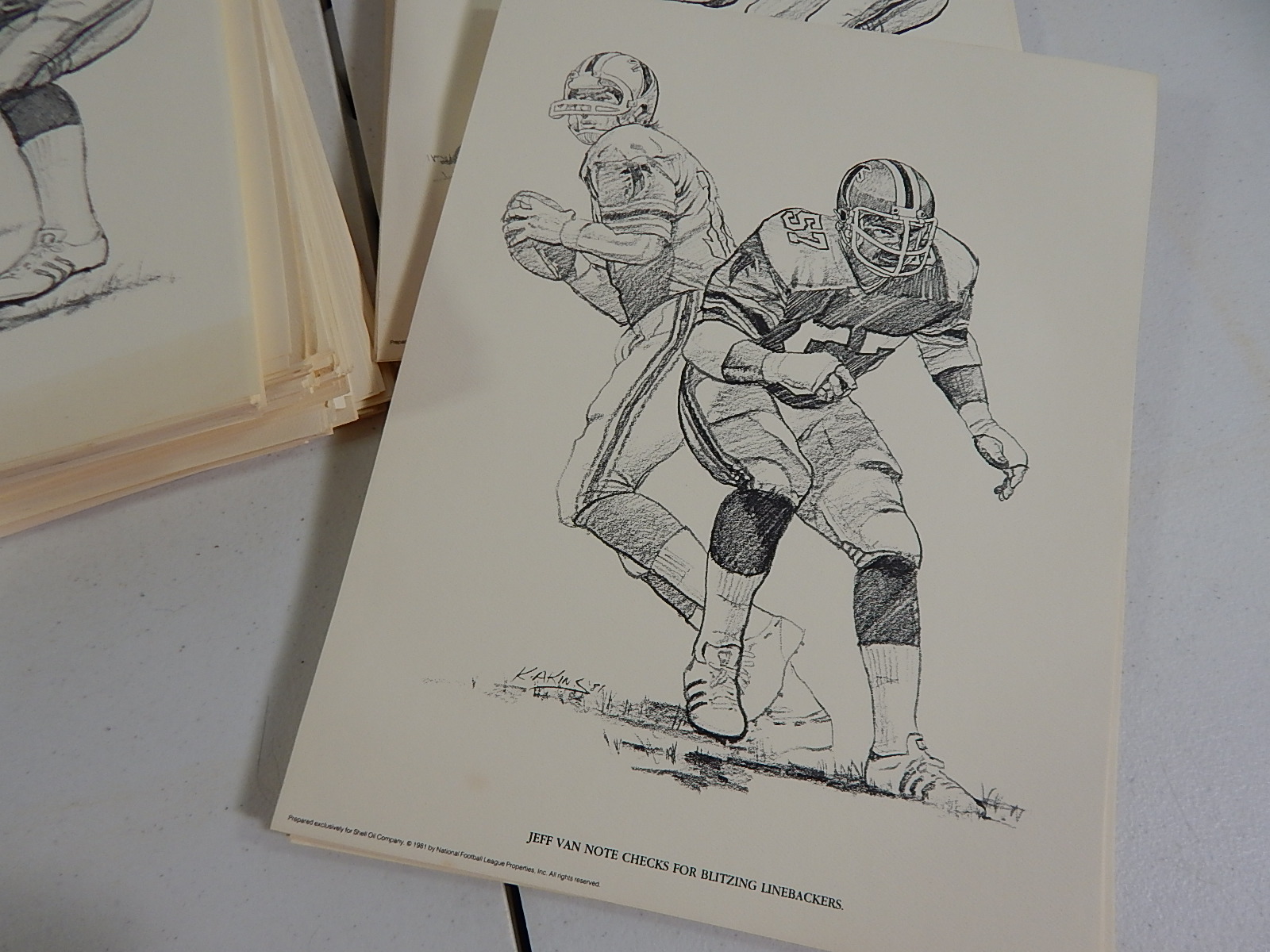 1981 Shell Oil Company Atlanta Falcons Prints by K. Akins - Over 400 Count
