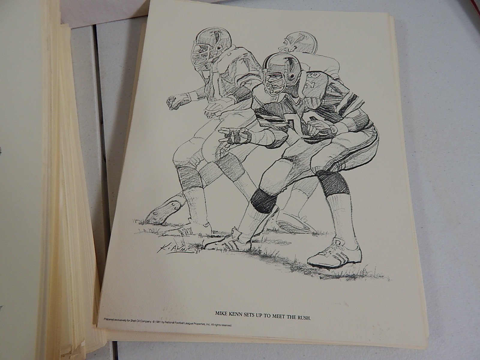1981 Shell Oil Company Atlanta Falcons Prints by K. Akins - Over 400 Count