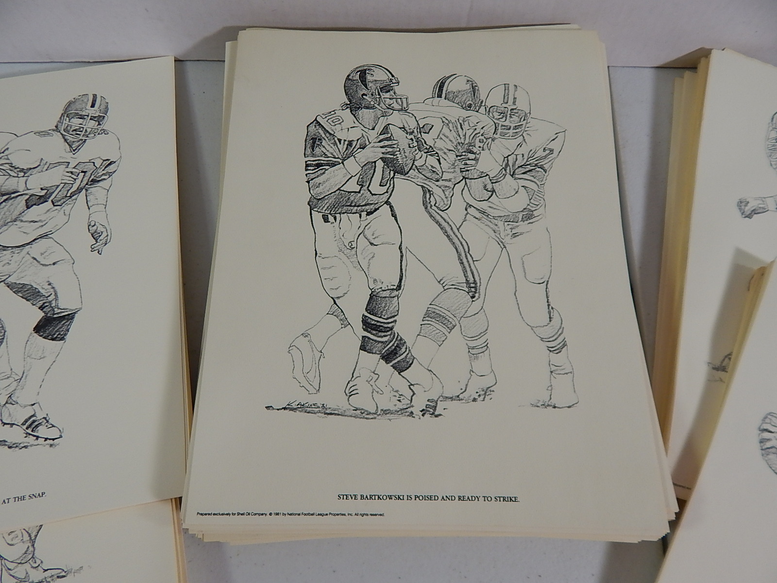 1981 Shell Oil Company Atlanta Falcons Prints by K. Akins - Over 400 Count