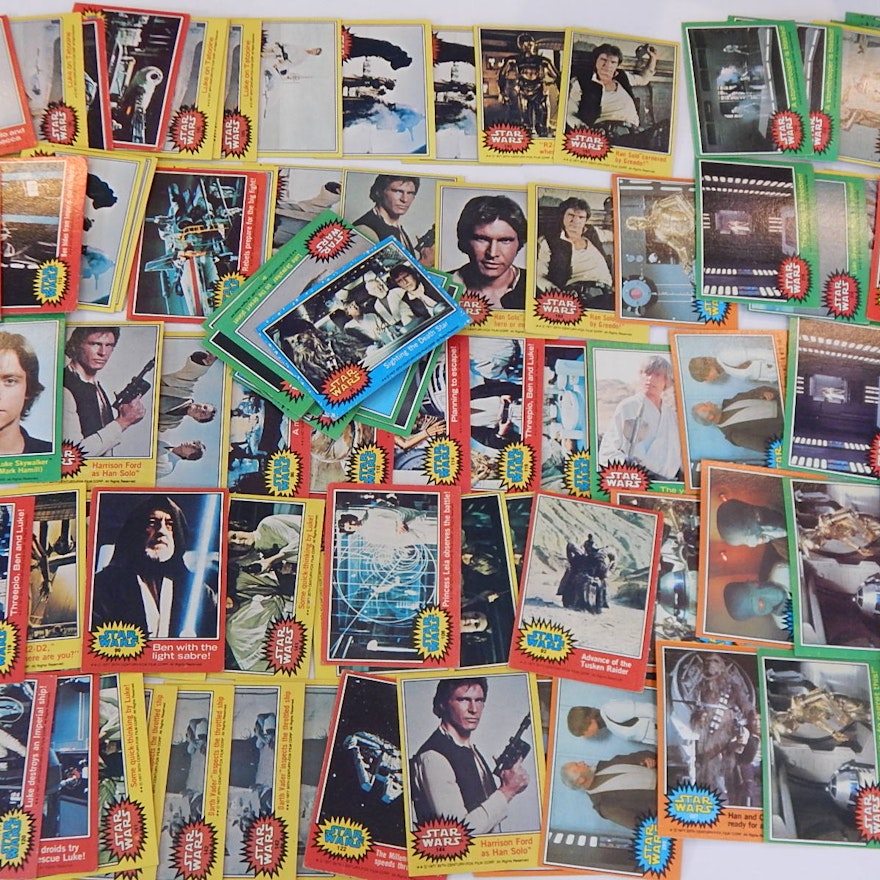 1977 Topps "Star Wars" Trading Cards with Series 1, 2, 3, 4