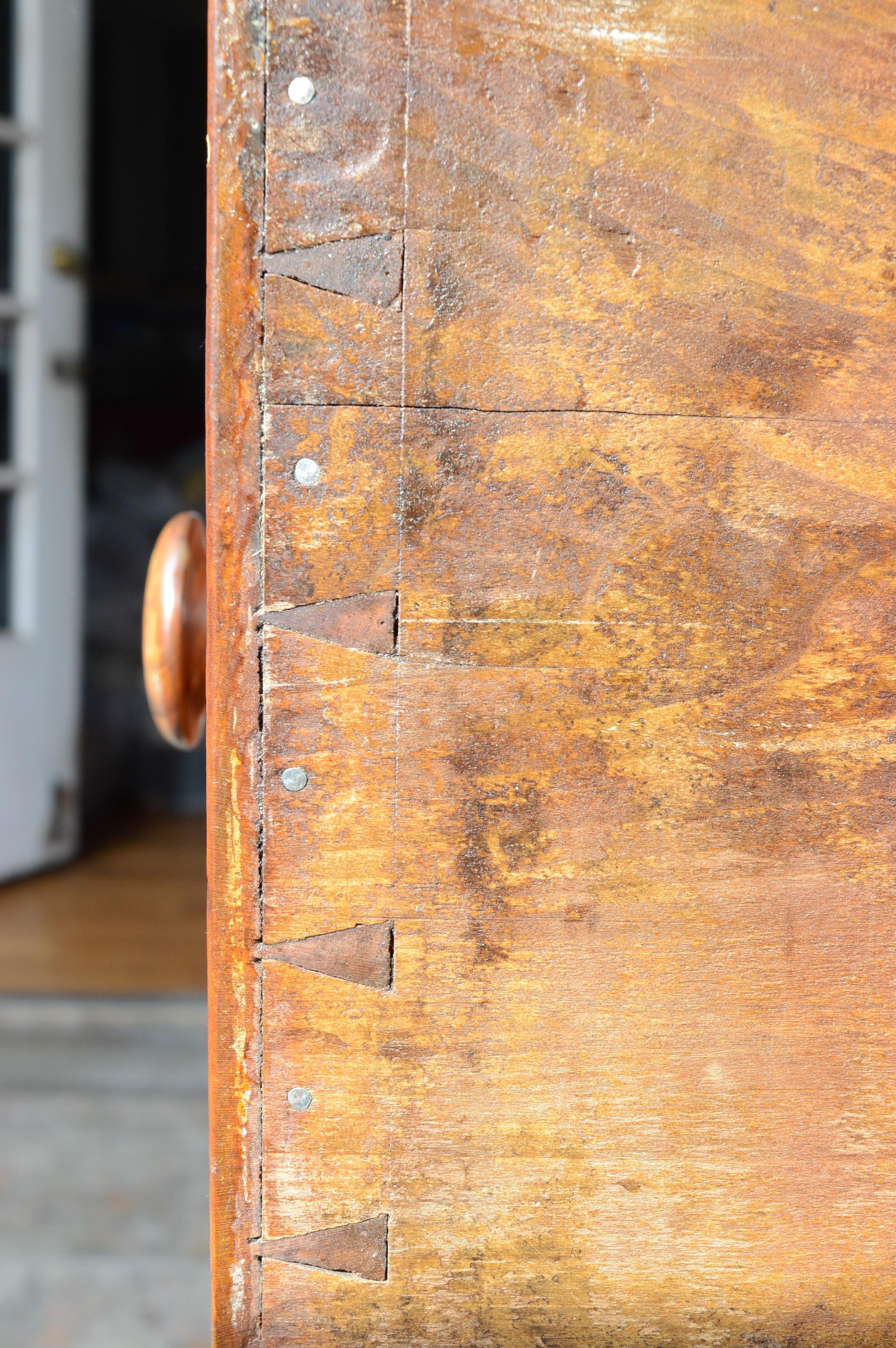 American Empire Maple and Inlaid Mahogany Chest of Drawers, Early to Mid 19th C.