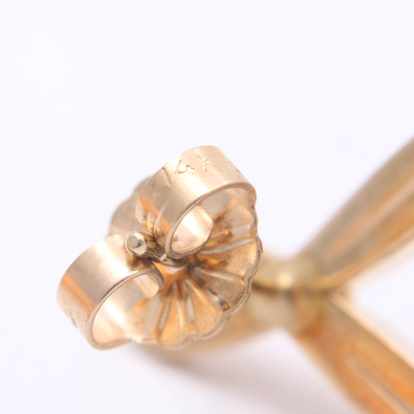 Vintage 14K Yellow Gold Citrine Earrings