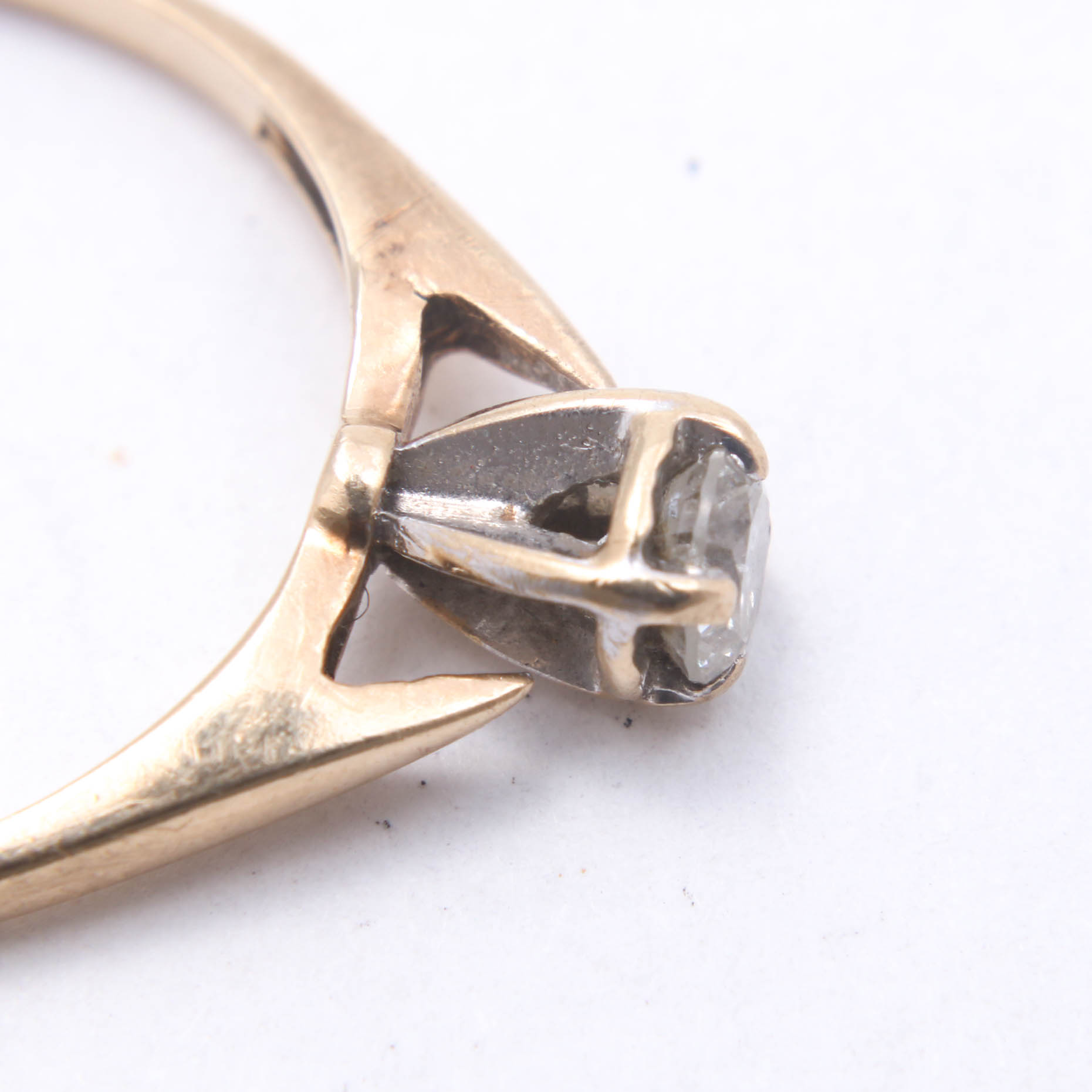 10K Yellow Gold Diamond Solitaire Ring