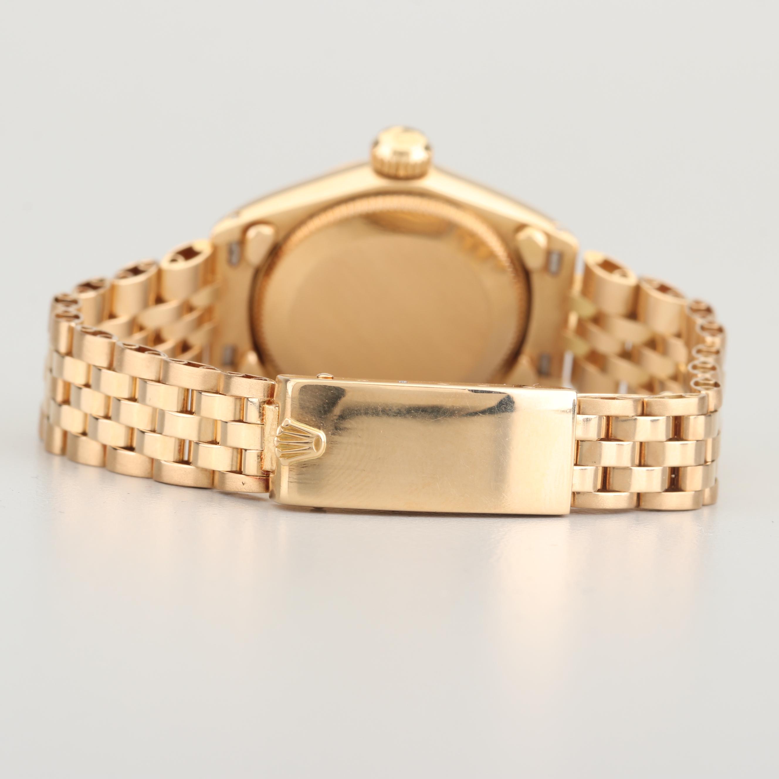 Rolex 18K Yellow Gold Oyster Perpetual Diamond Watch