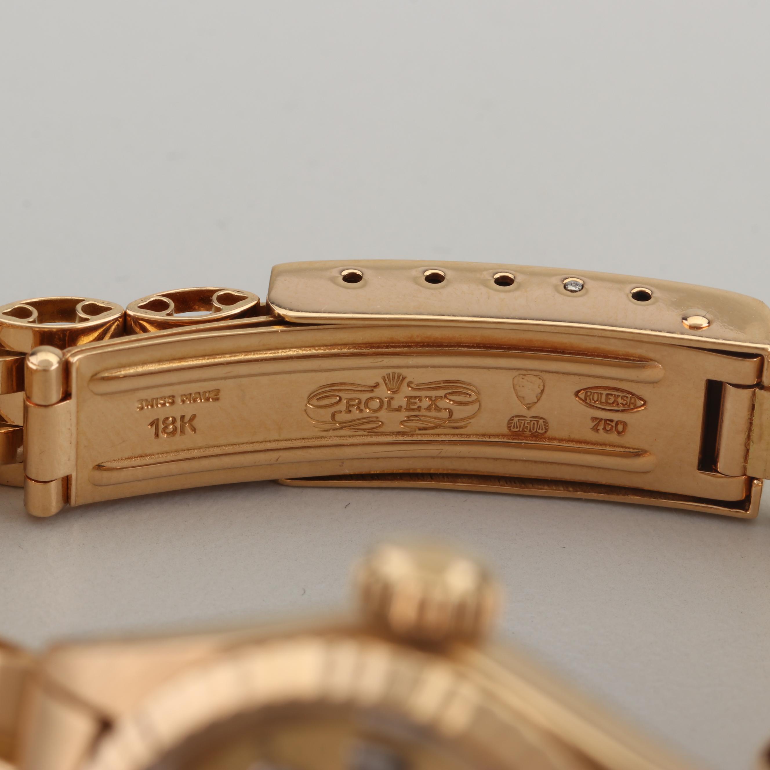 Rolex 18K Yellow Gold Oyster Perpetual Diamond Watch