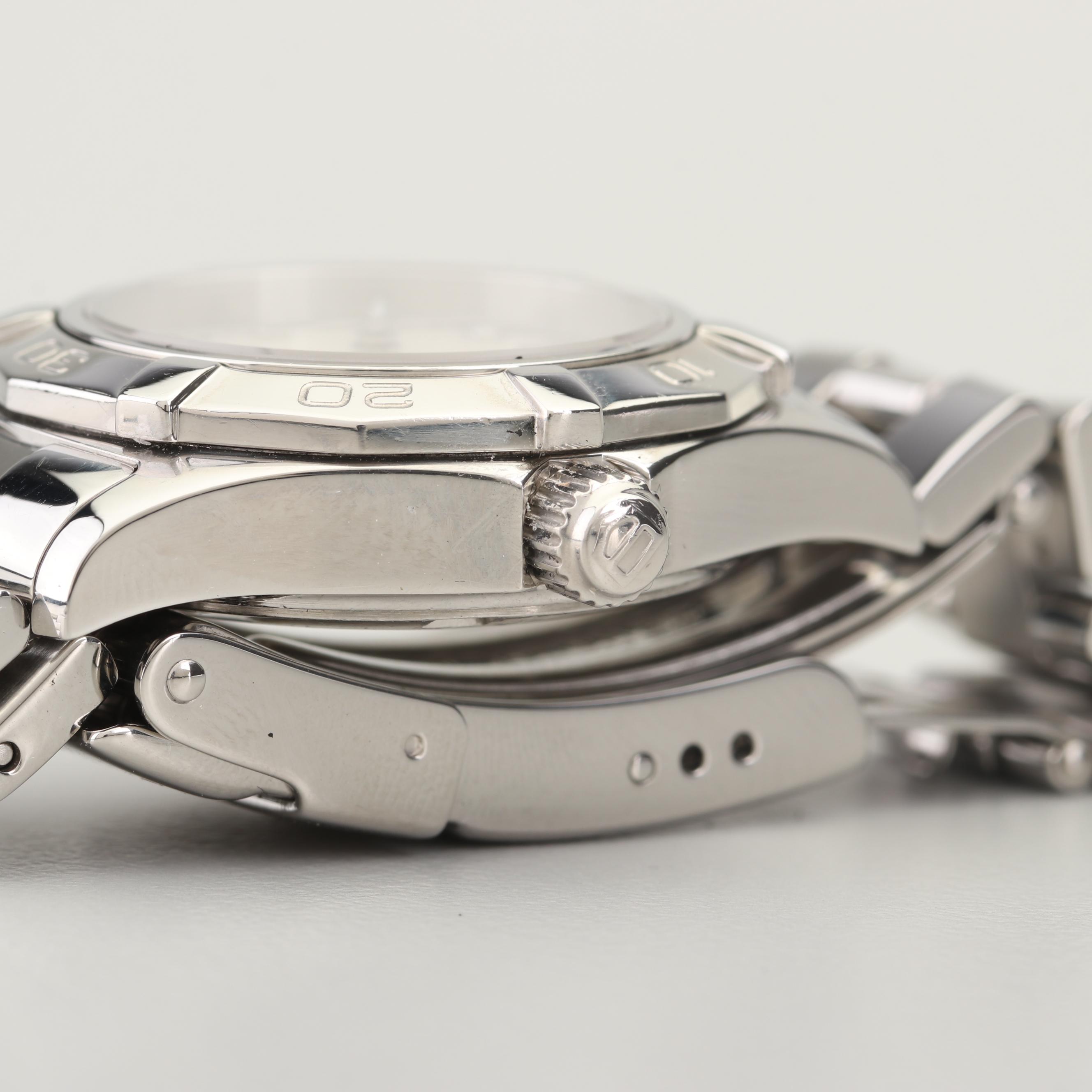 TAG Heuer Stainless Steel Watch with Diamond and Mother of Pearl Dial