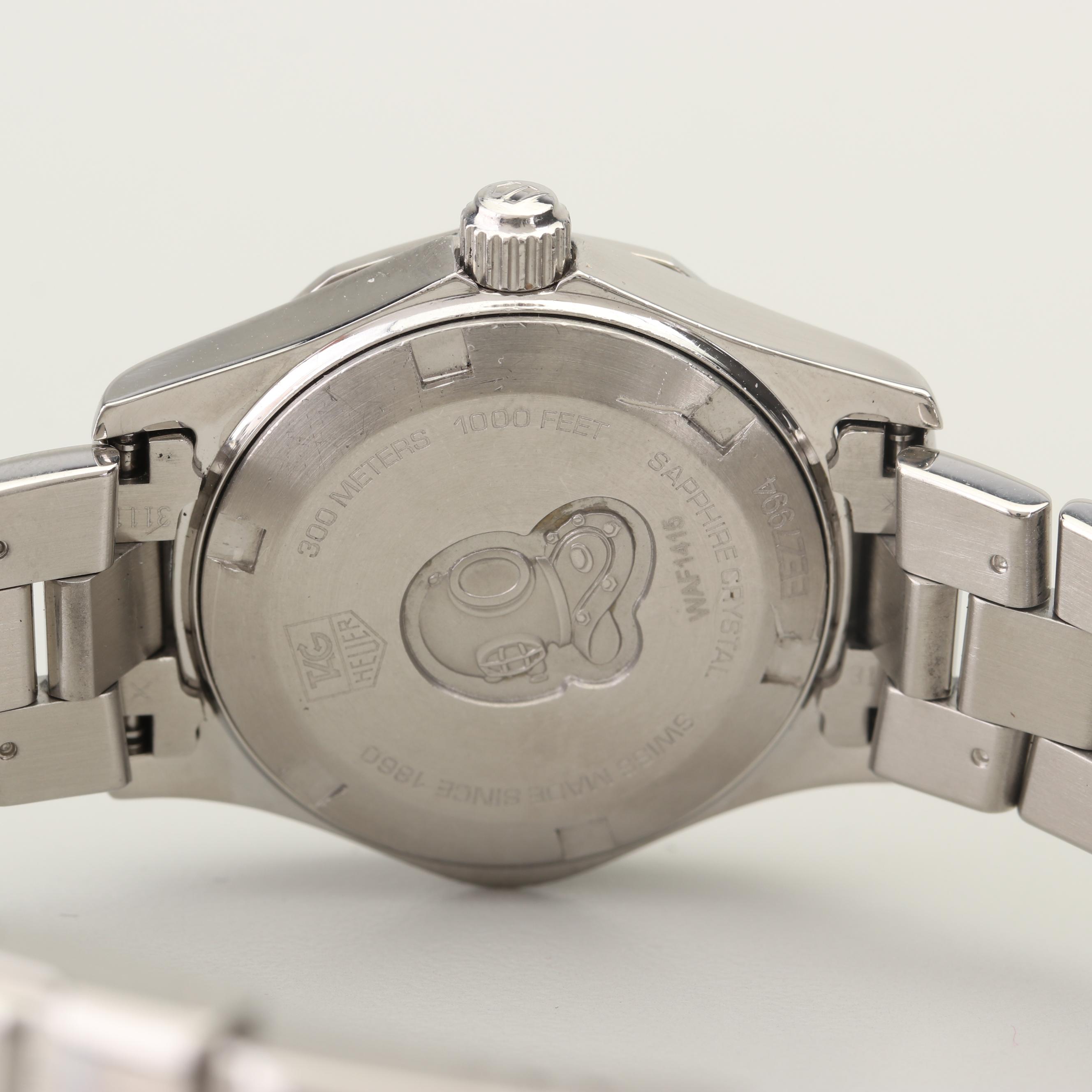 TAG Heuer Stainless Steel Watch with Diamond and Mother of Pearl Dial