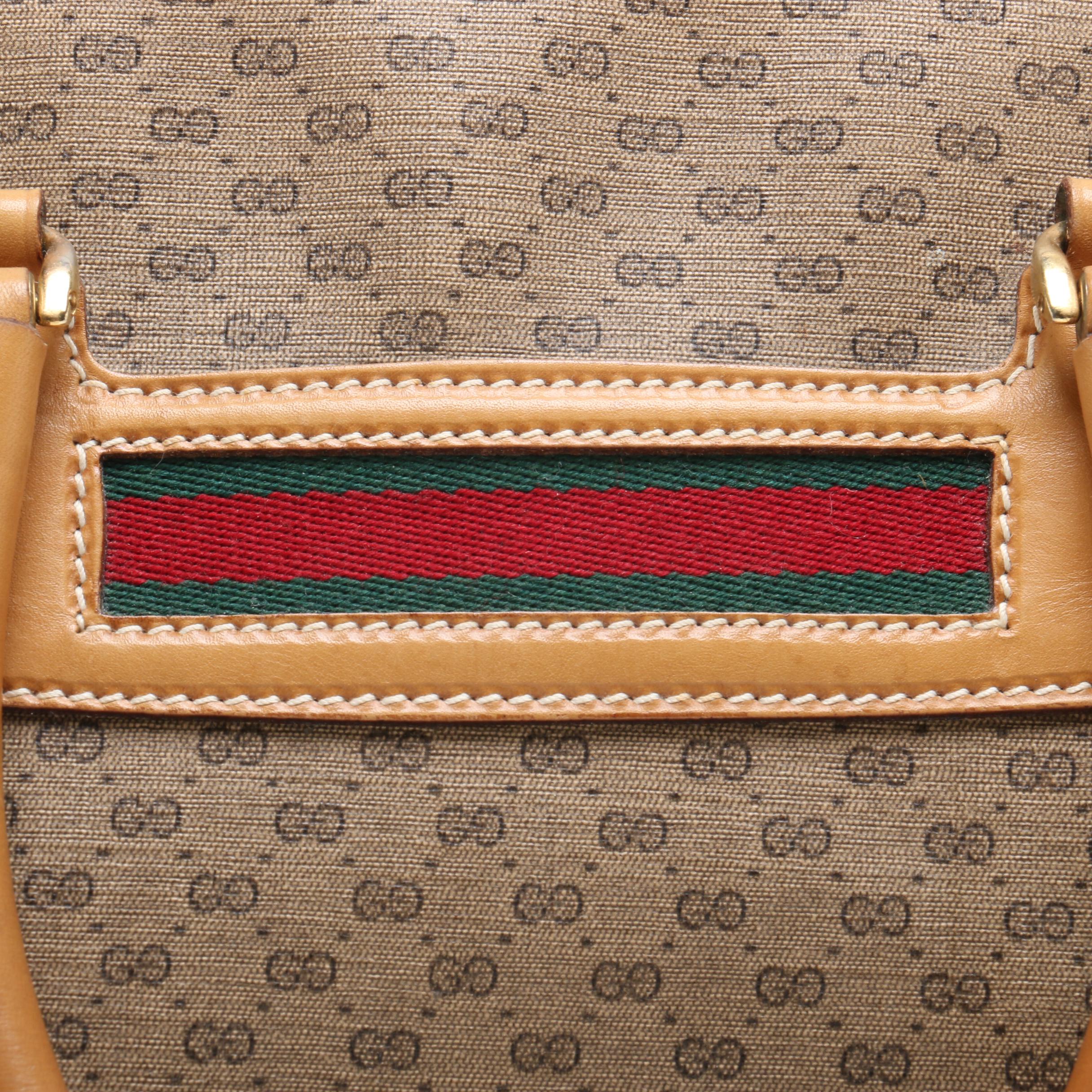 Gucci GG Supreme Canvas Satchel, 1980s Vintage