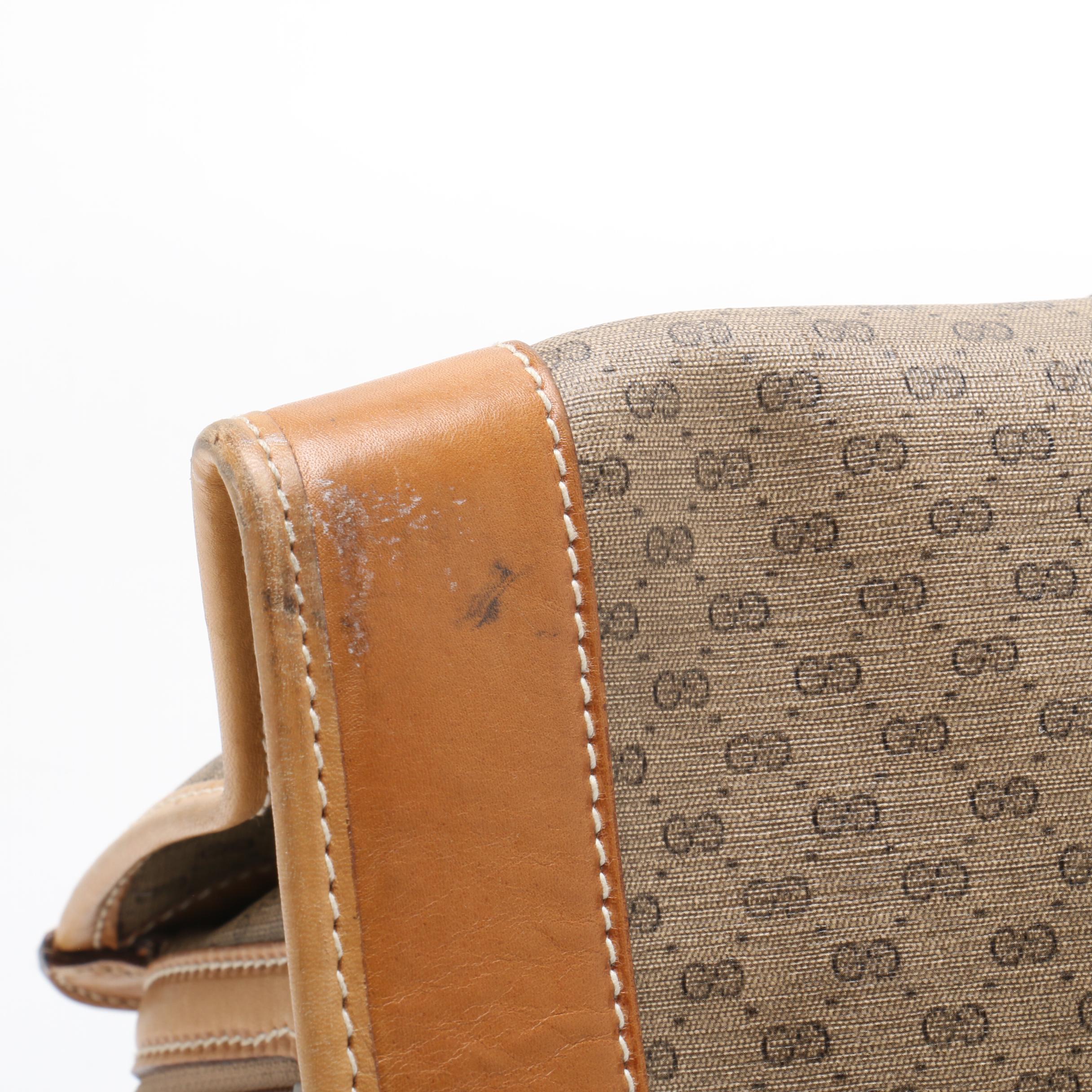 Gucci GG Supreme Canvas Satchel, 1980s Vintage