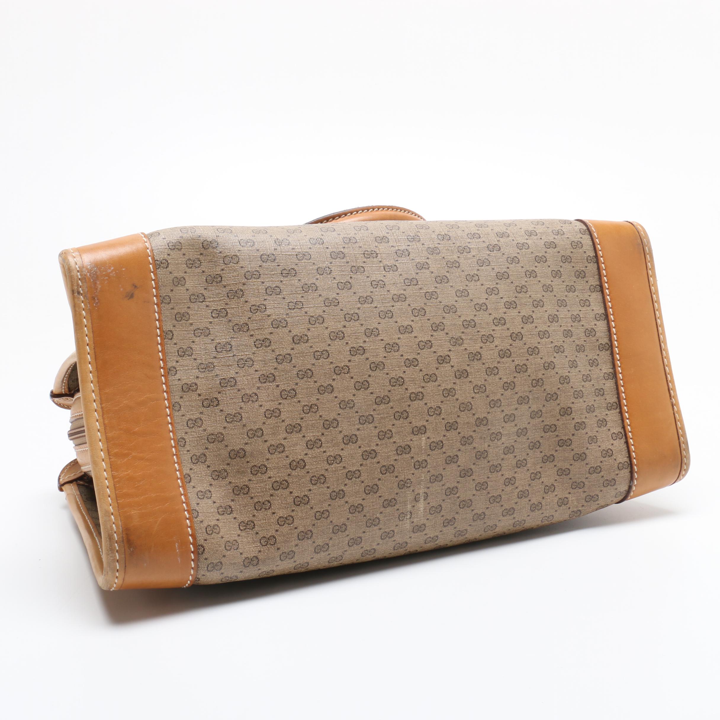 Gucci GG Supreme Canvas Satchel, 1980s Vintage