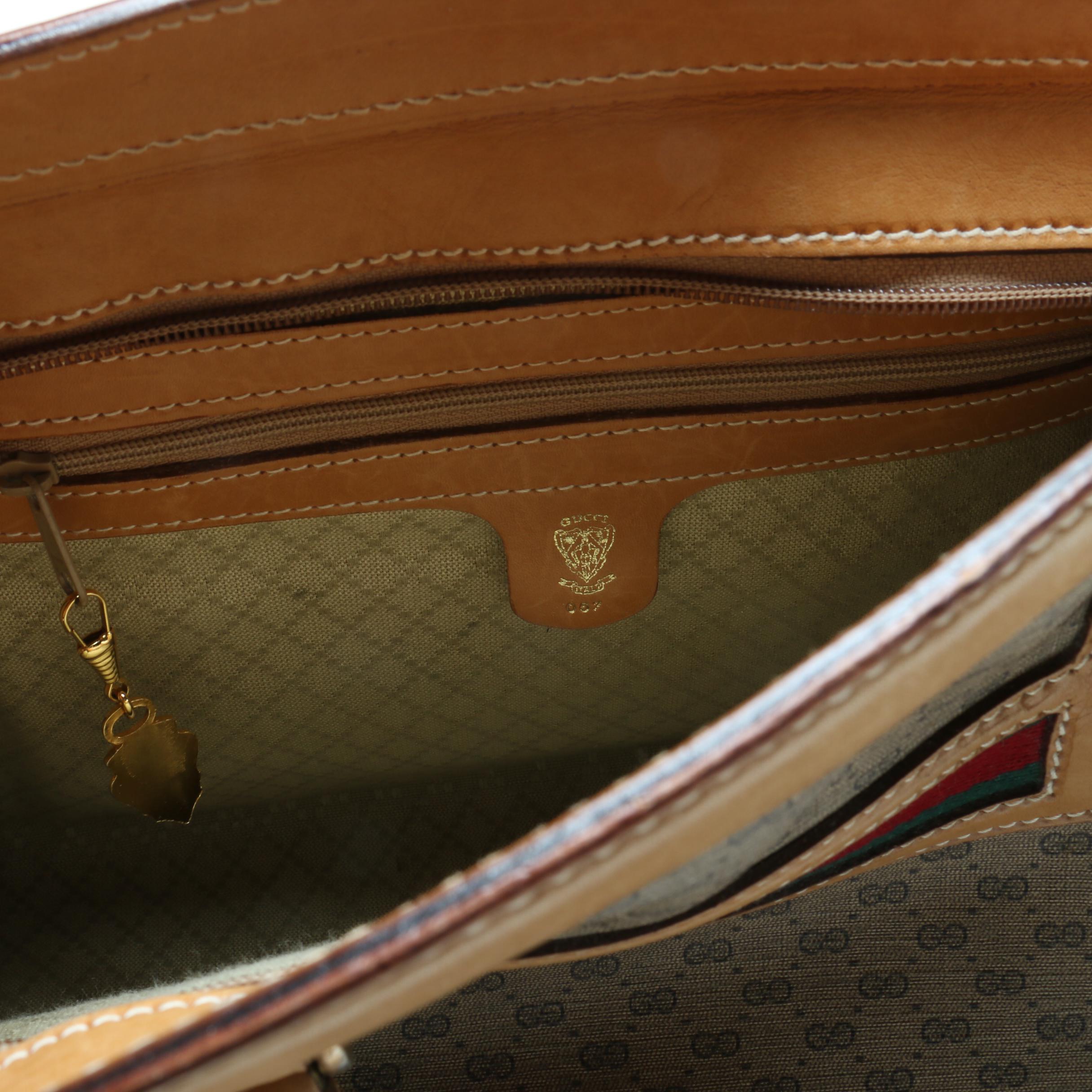 Gucci GG Supreme Canvas Satchel, 1980s Vintage