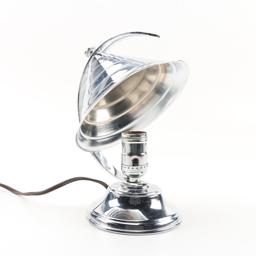 Art Deco Coulter Electric Lamp with Adjustable Shade, 1930s