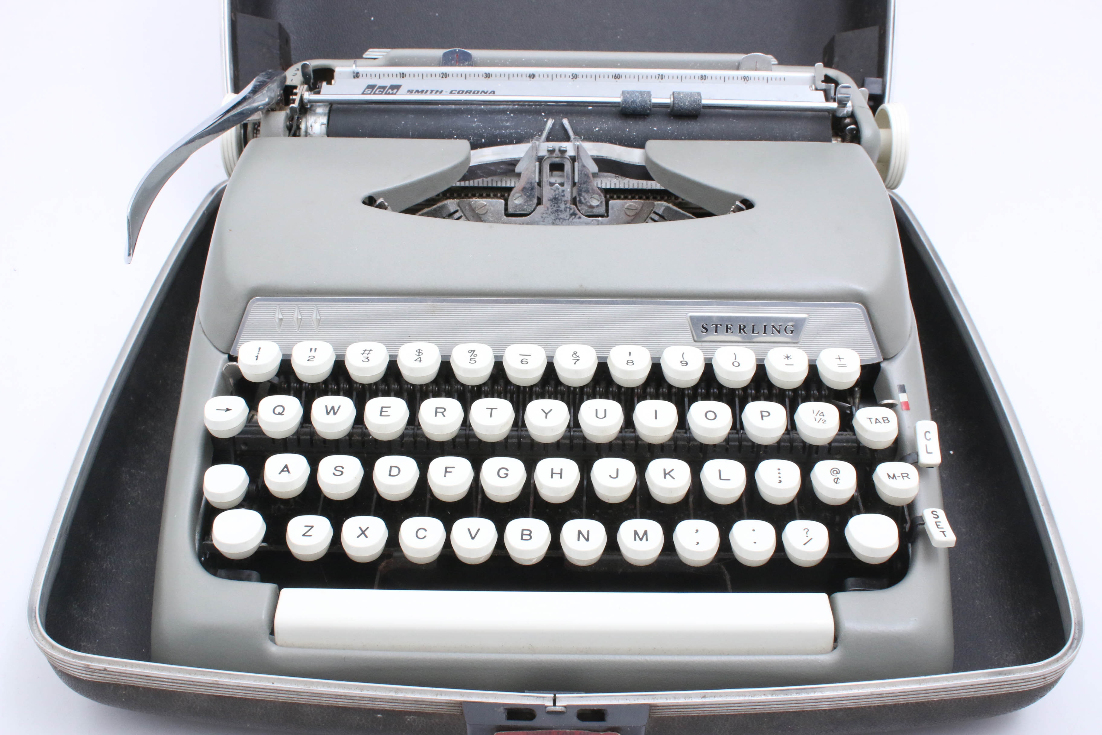 Smith Corona "Sterling" Model 5AX Portable Typewriter, circa 1964