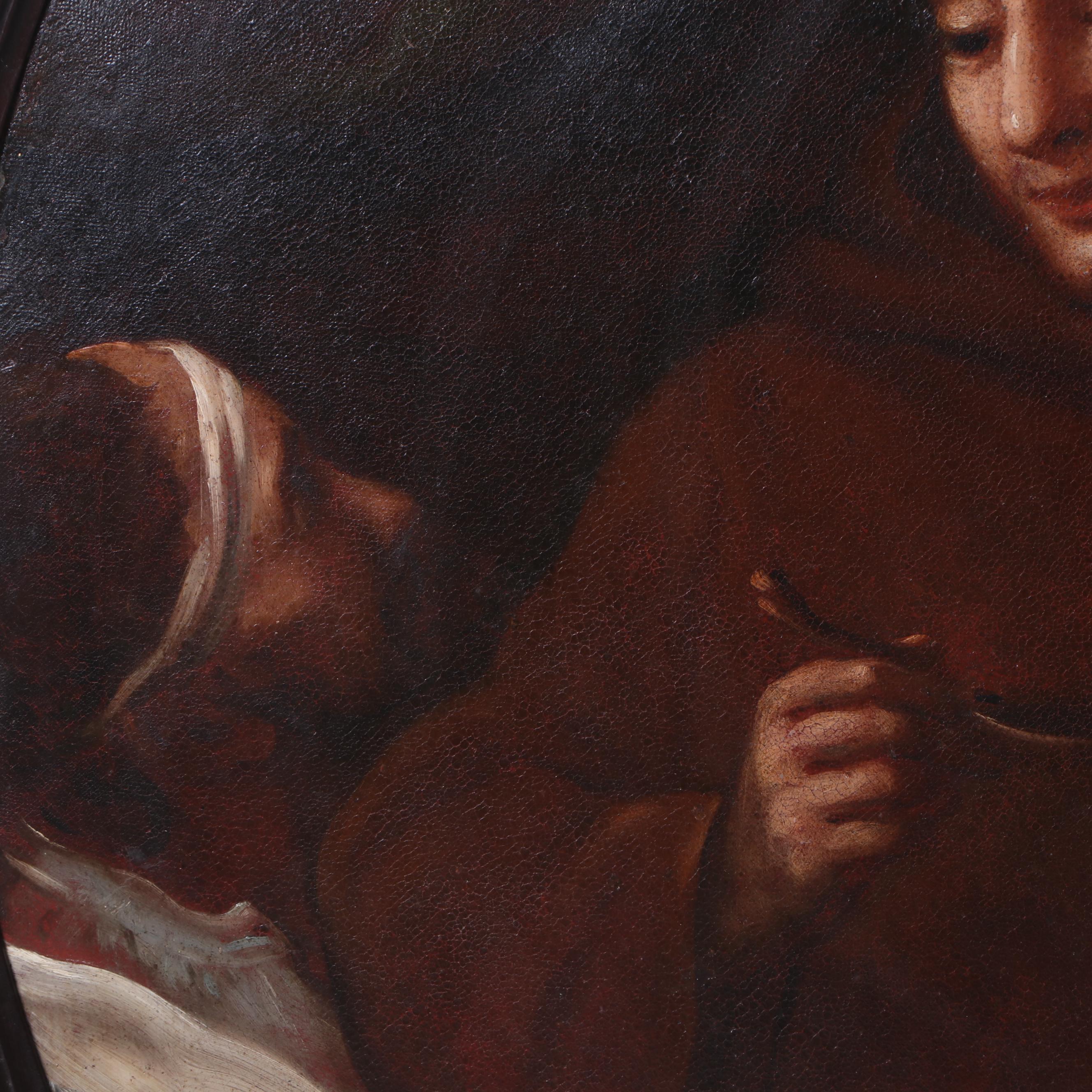 Oil Painting of 17th Century Franciscan Monk