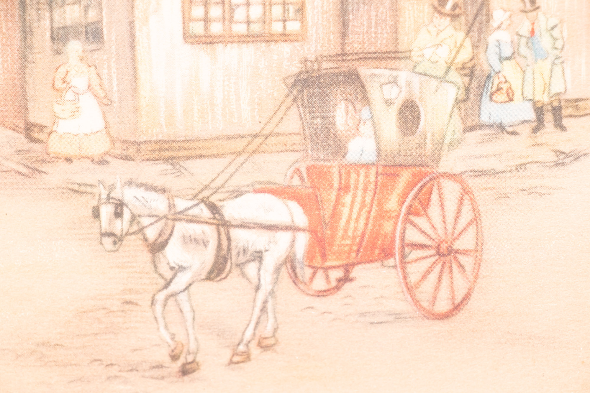 Clyde Gale Offset Lithograph "The Bell Inn Tewhisbury"