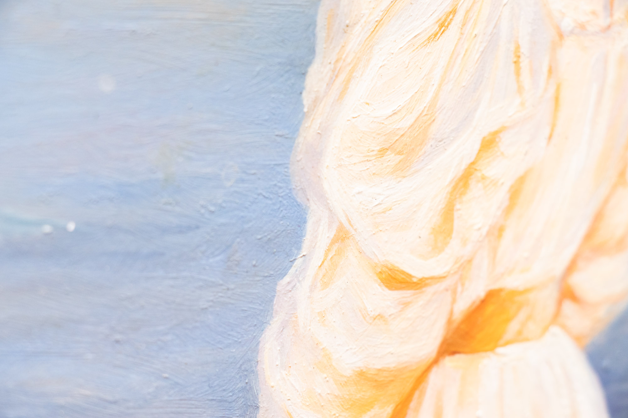 Eleon Oil Painting of Women and Dog at Beach