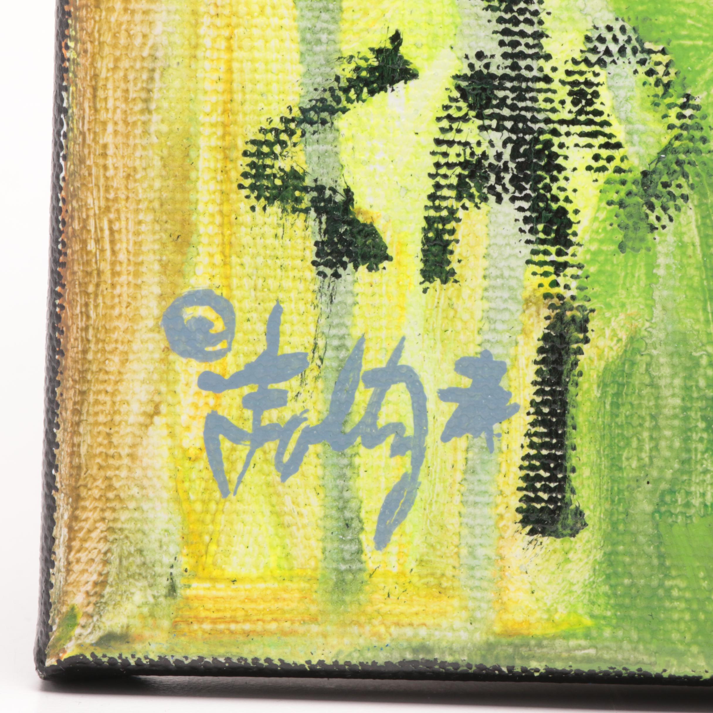 Mark Foltz Acrylic on Canvas Painting "Sad Trash"