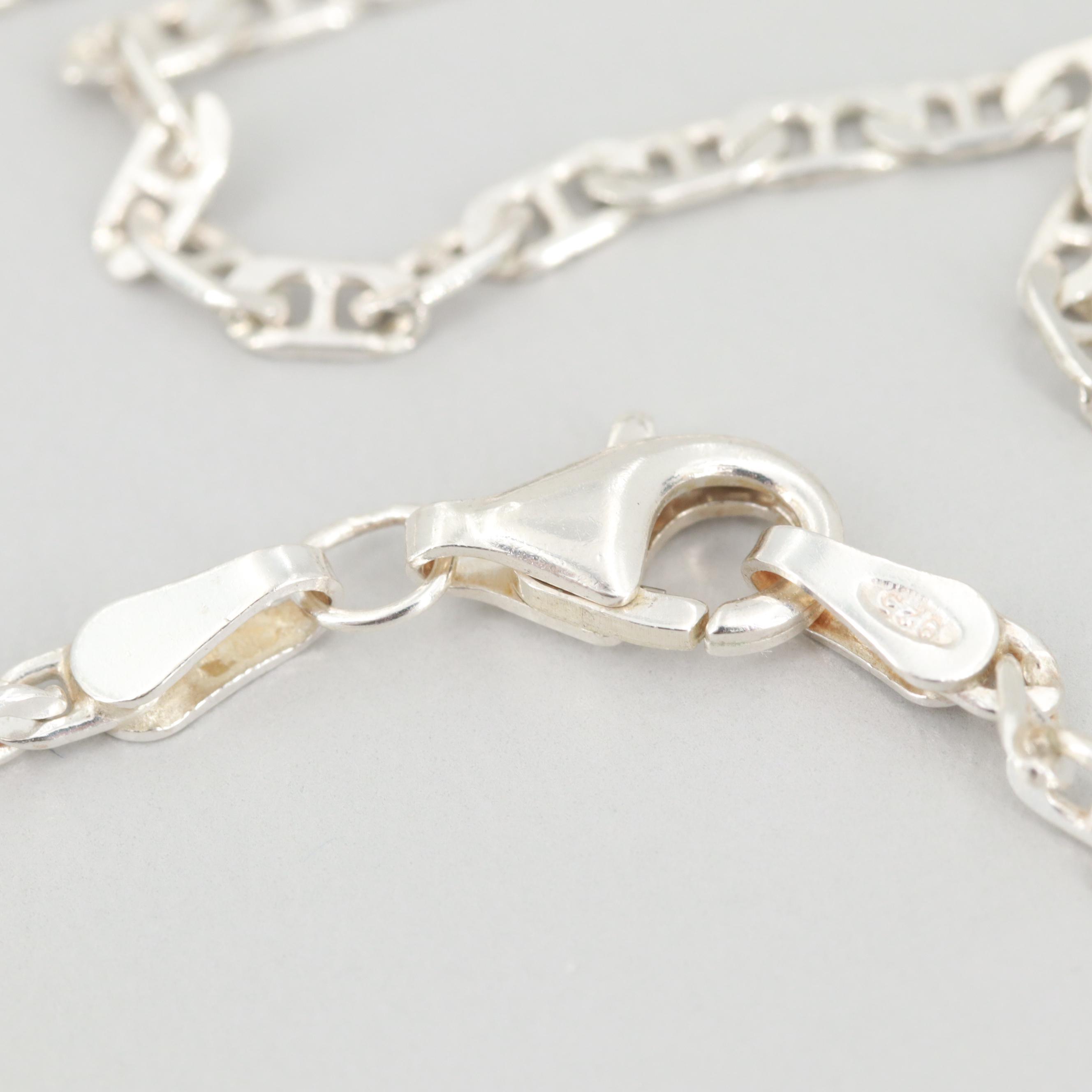 Frederick Chavez Navajo Diné Sterling Silver Howlite Pendant Necklace