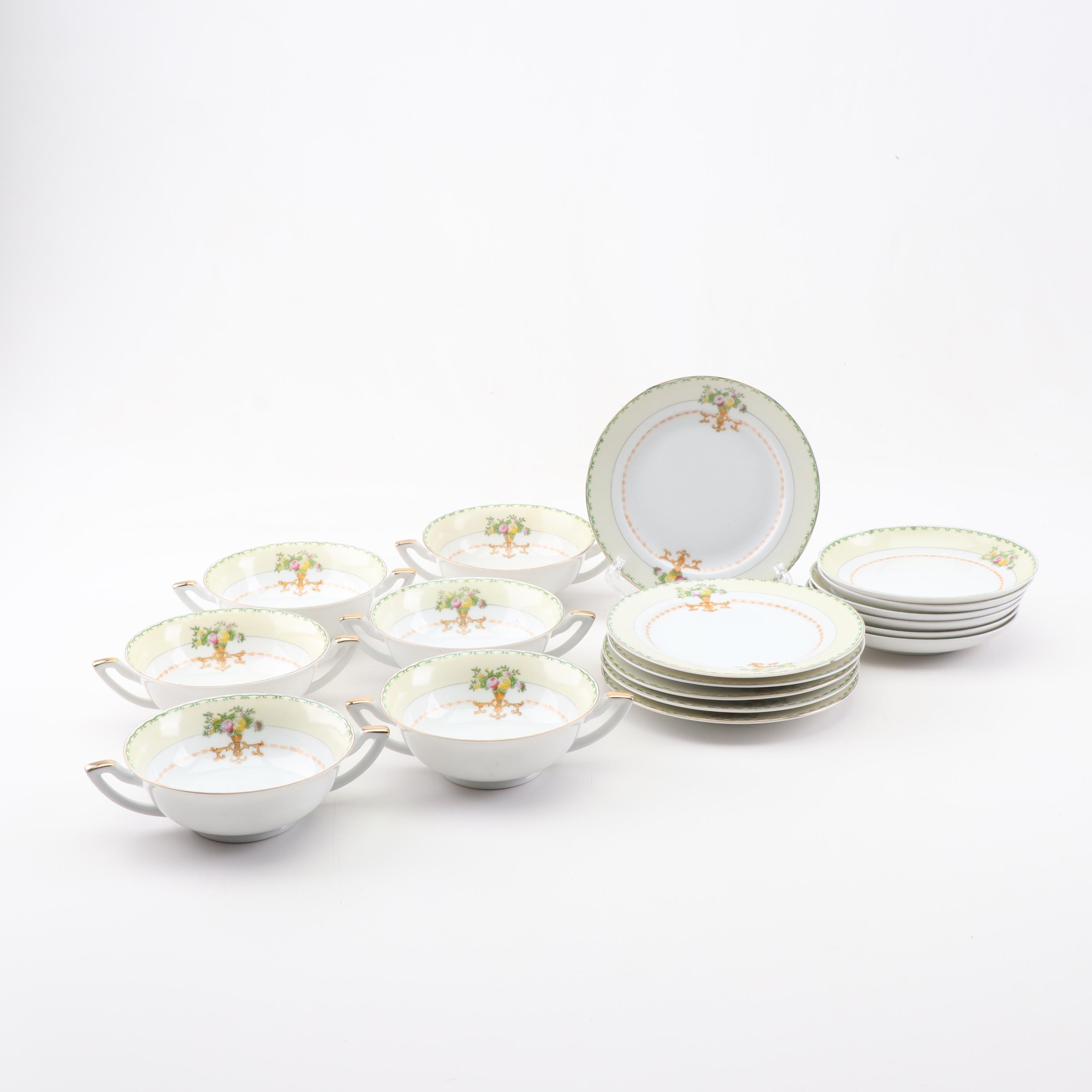 Japanese Porcelain Dinnerware, Mid Century