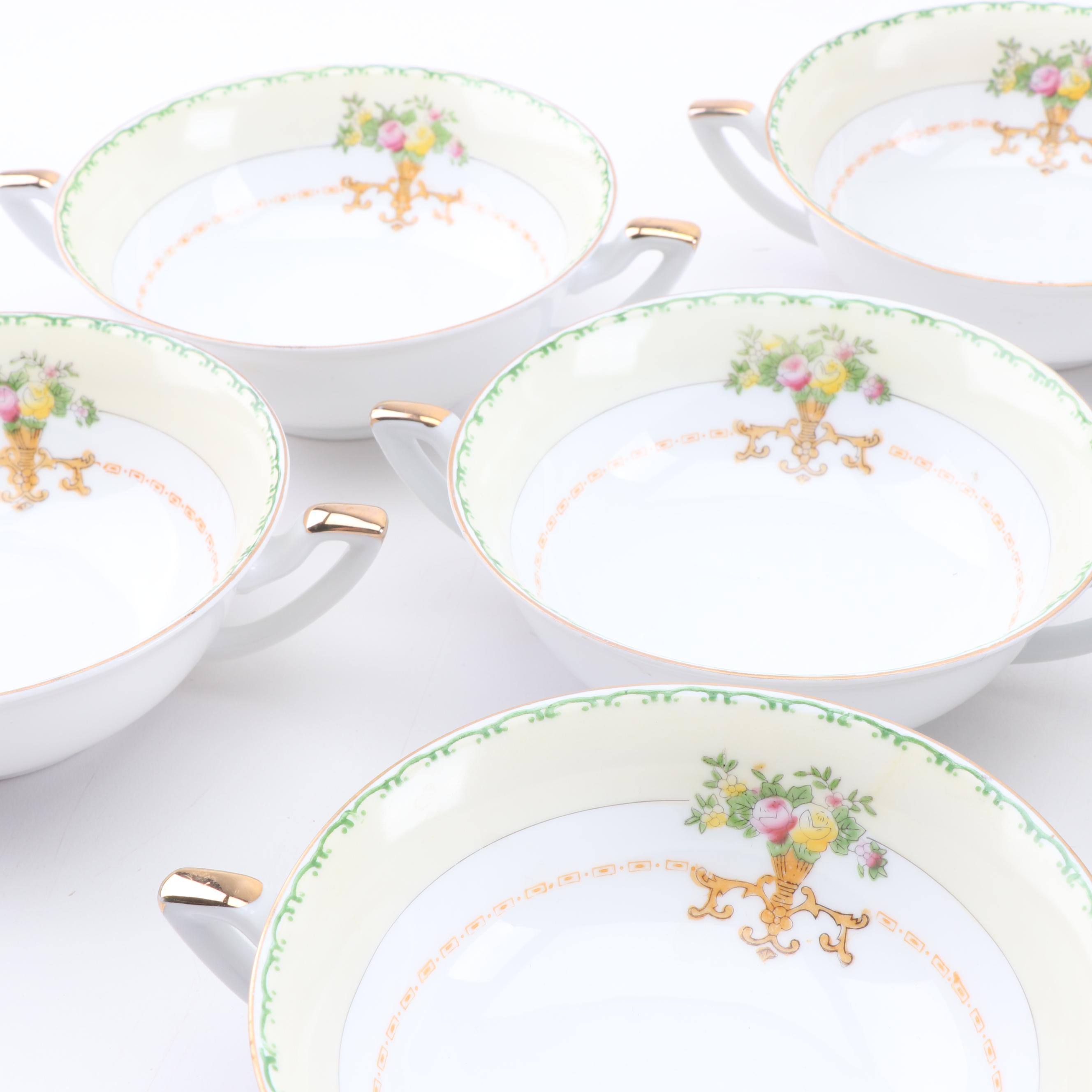 Japanese Porcelain Dinnerware, Mid Century