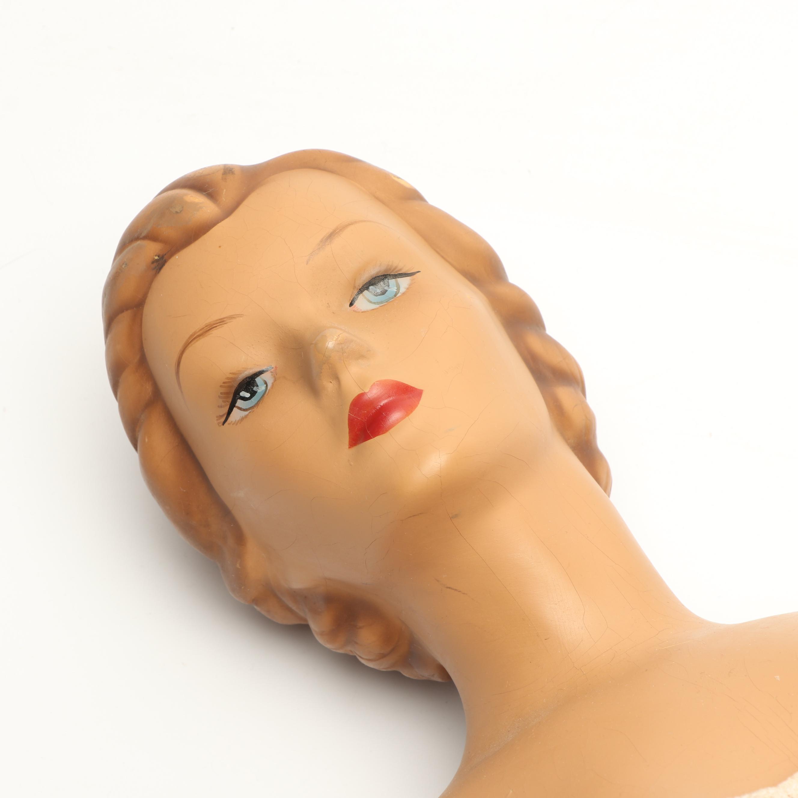 Countertop Display Mannequin, 1940s Vintage