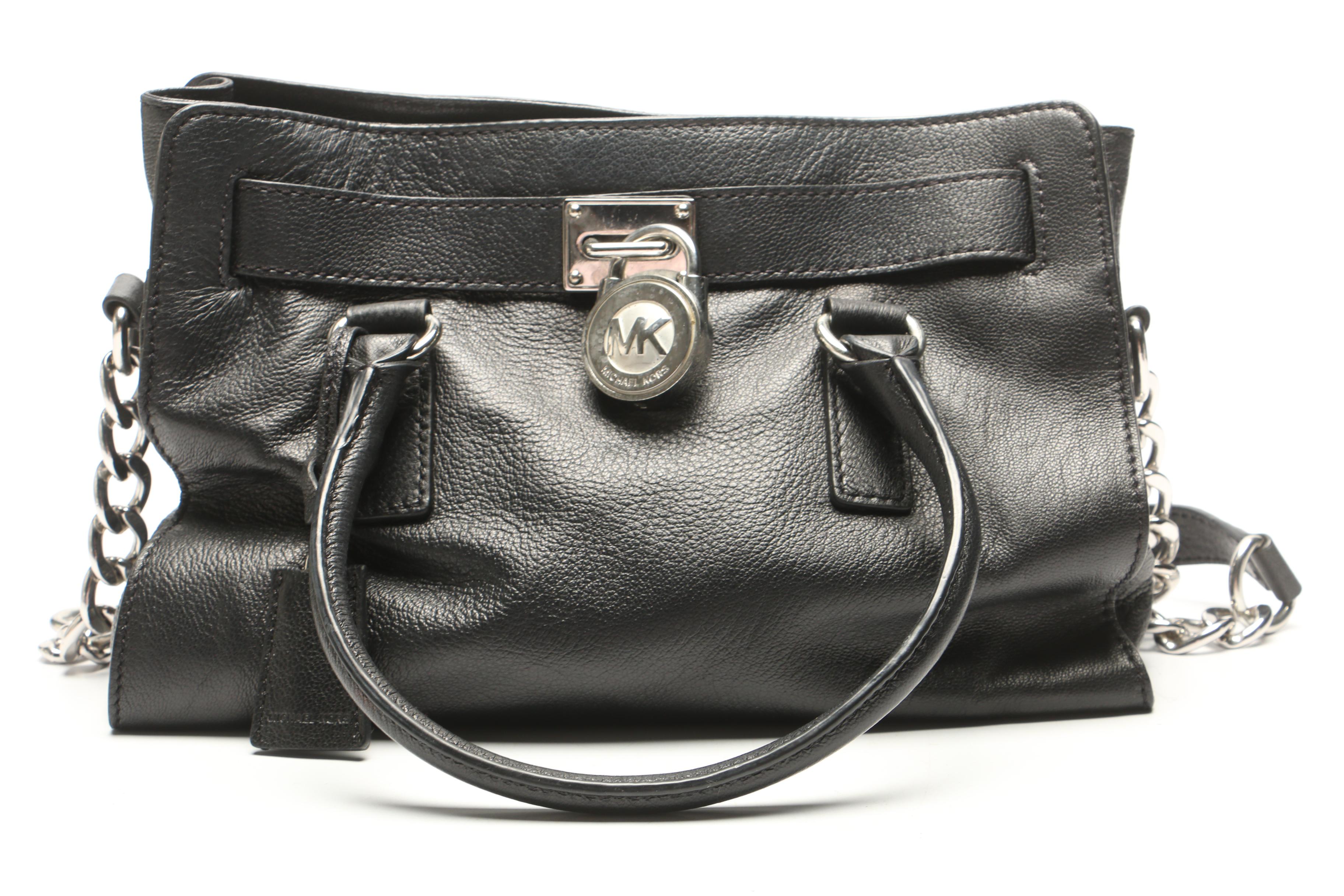 MICHAEL Michael Kors Black Leather Tote and Tory Burch Flats