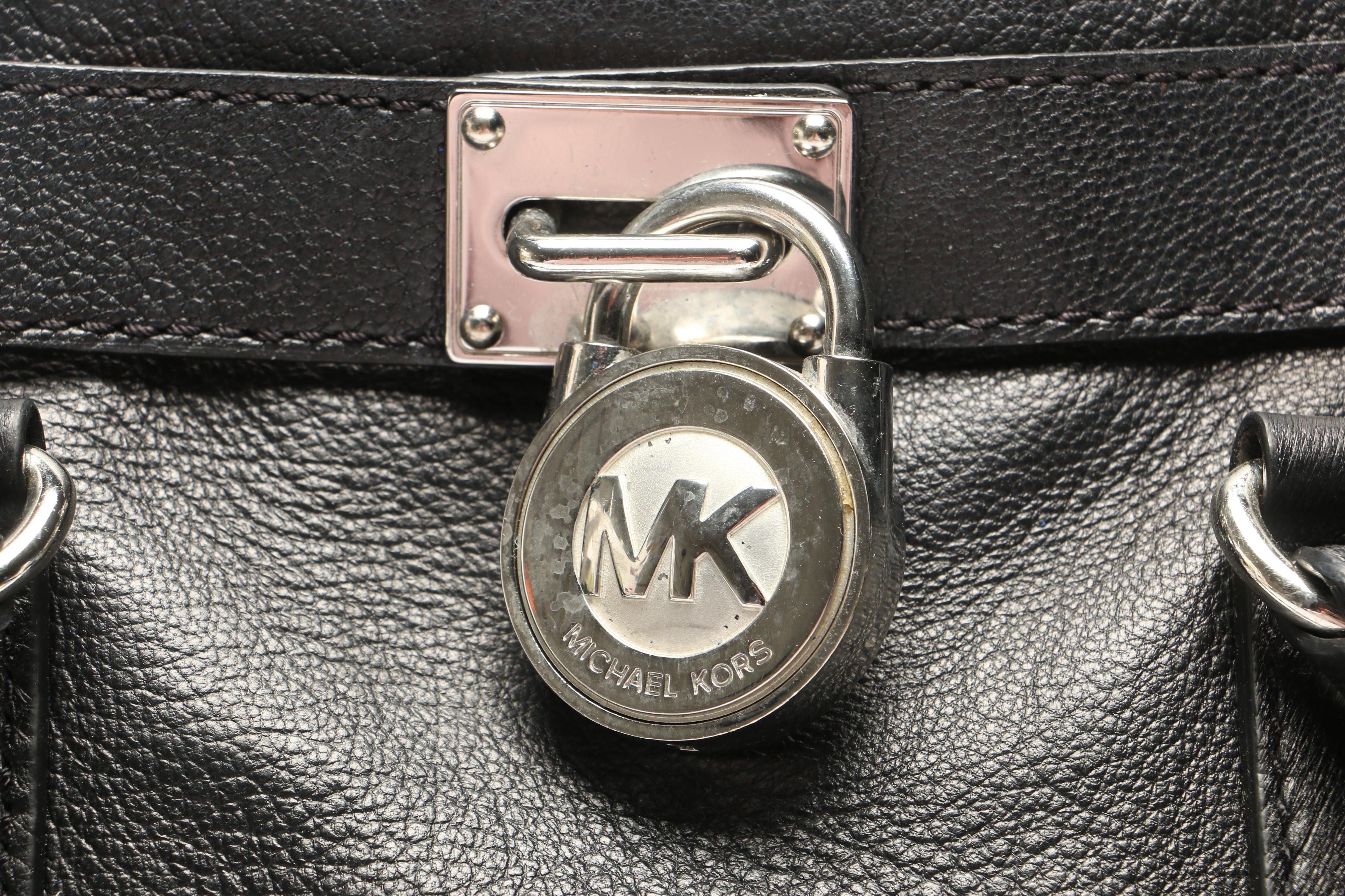 MICHAEL Michael Kors Black Leather Tote and Tory Burch Flats