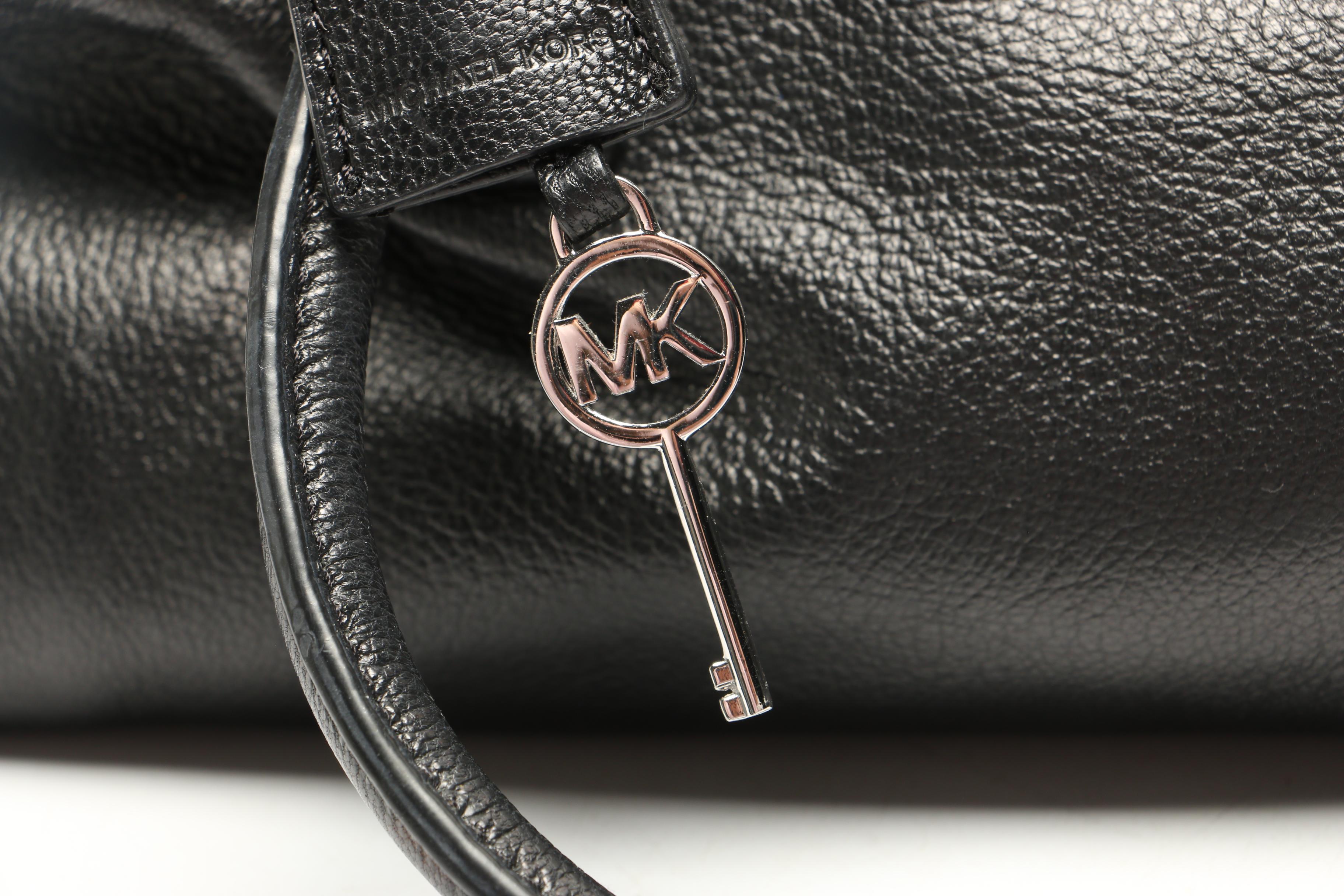 MICHAEL Michael Kors Black Leather Tote and Tory Burch Flats