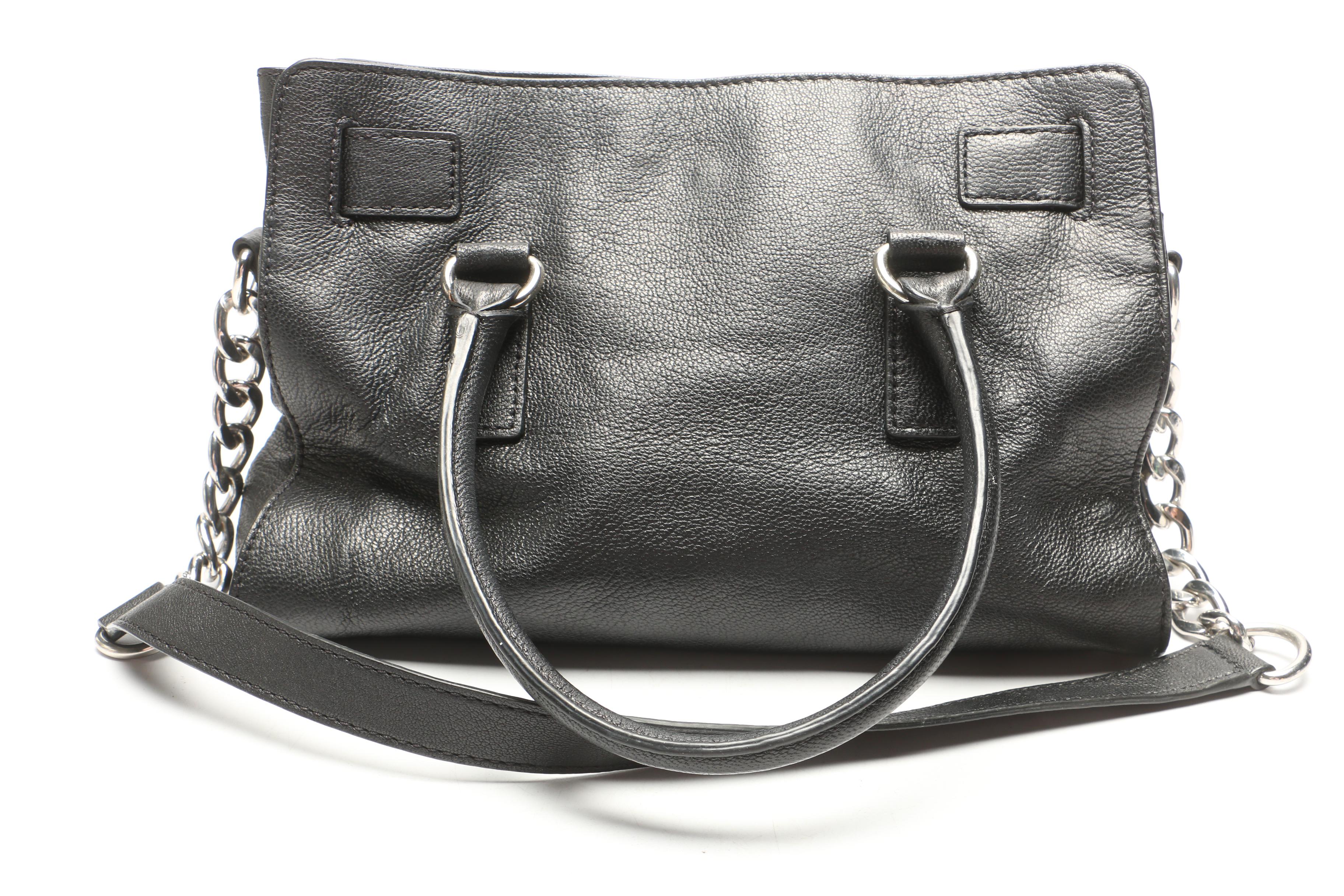 MICHAEL Michael Kors Black Leather Tote and Tory Burch Flats