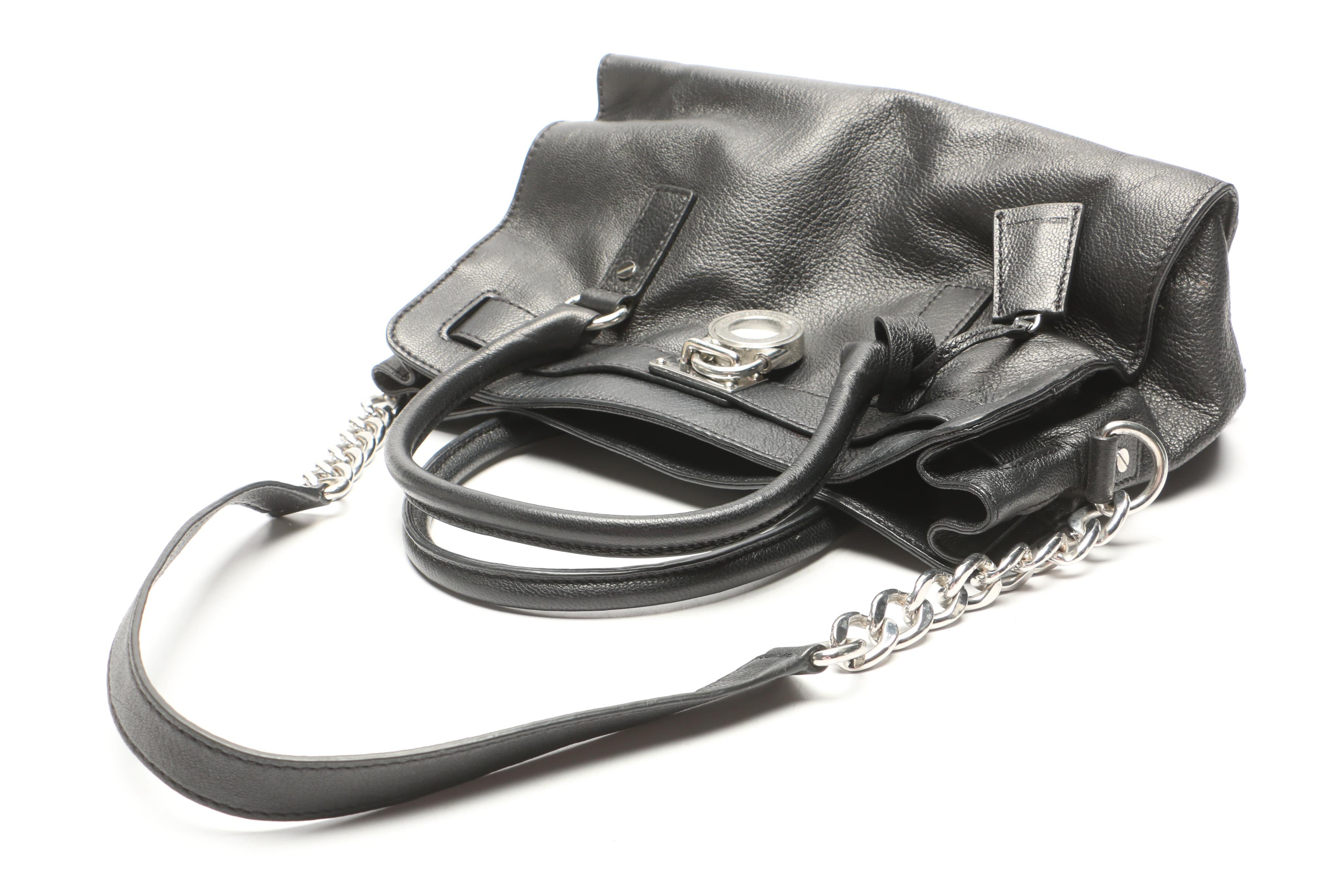 MICHAEL Michael Kors Black Leather Tote and Tory Burch Flats