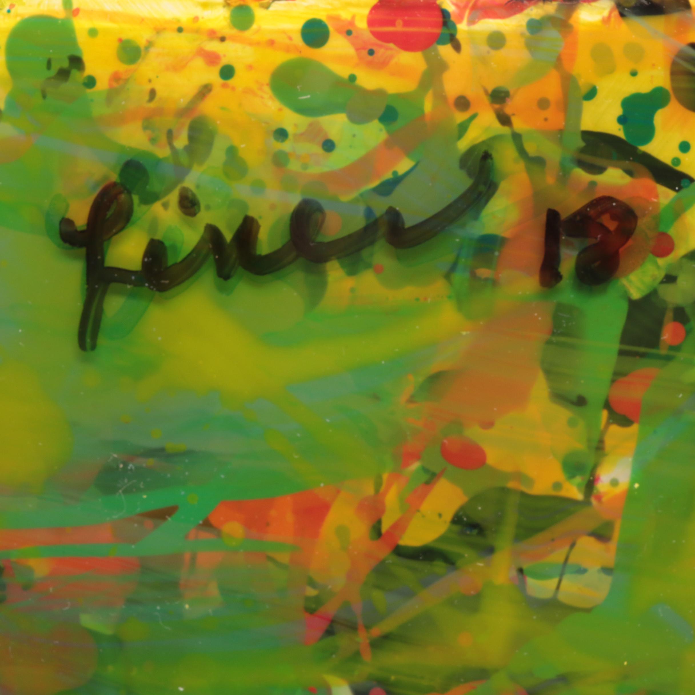 Evelyn Liner Reverse Acrylic Painting "Sleeping with the Fishes"