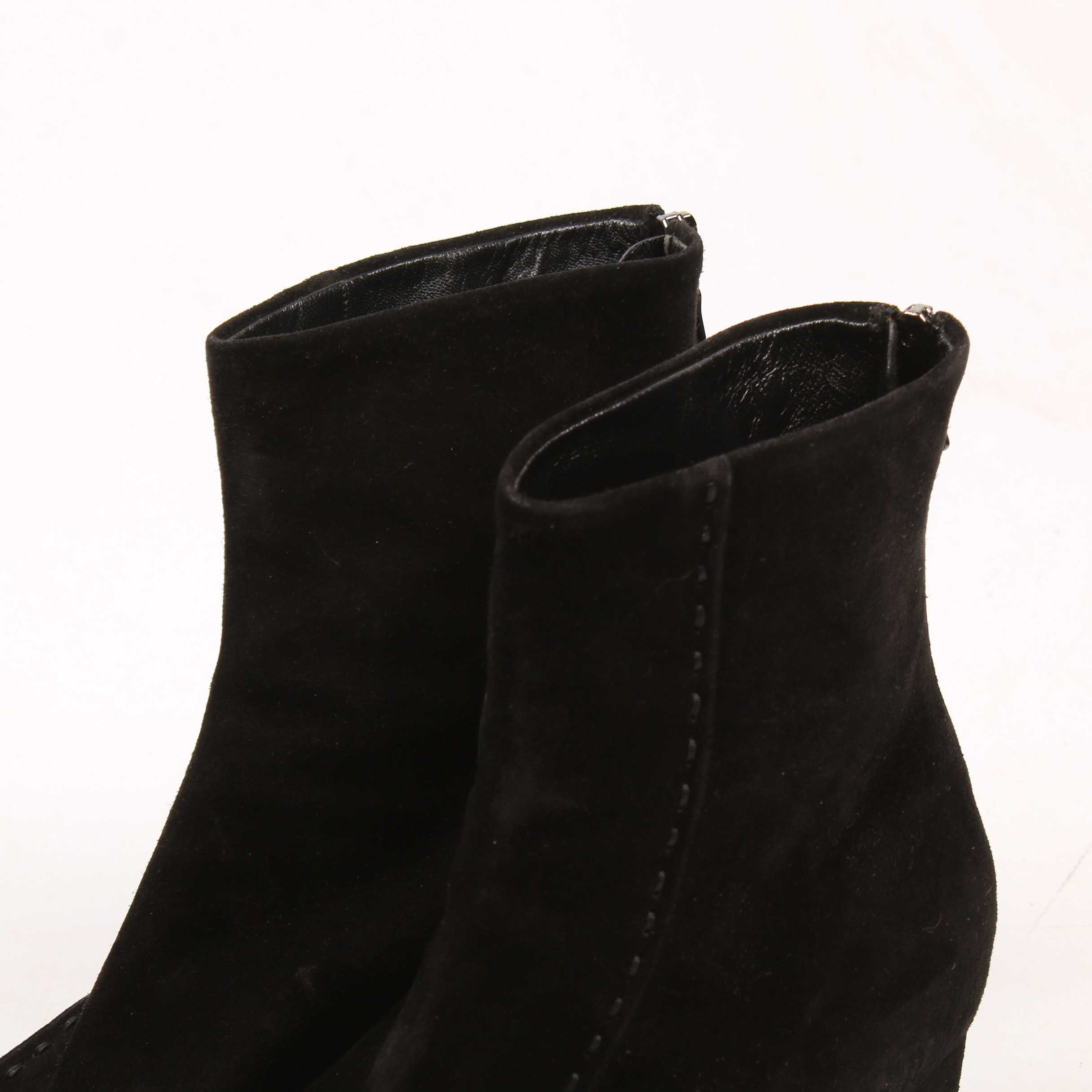Prada Black Suede Booties