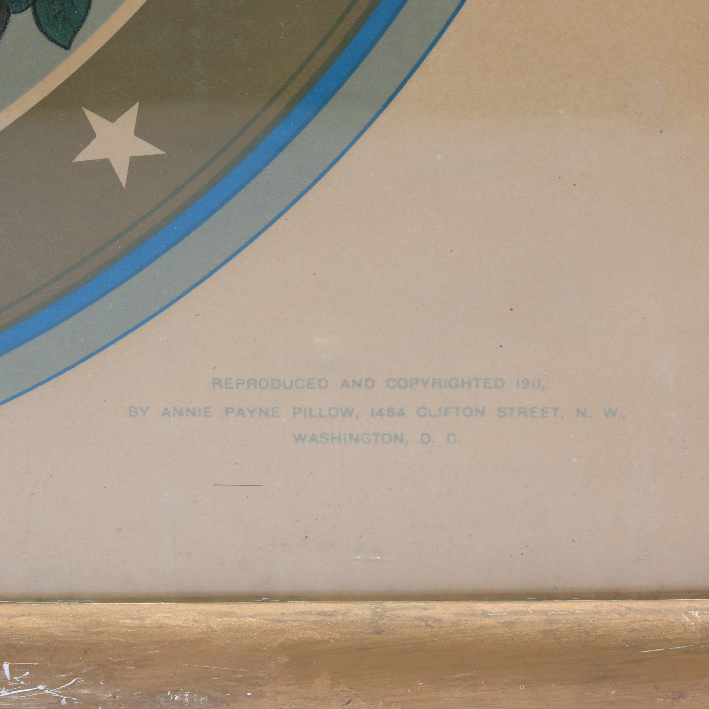 1911 Chromolithograph After Confederate States Seal Engraving