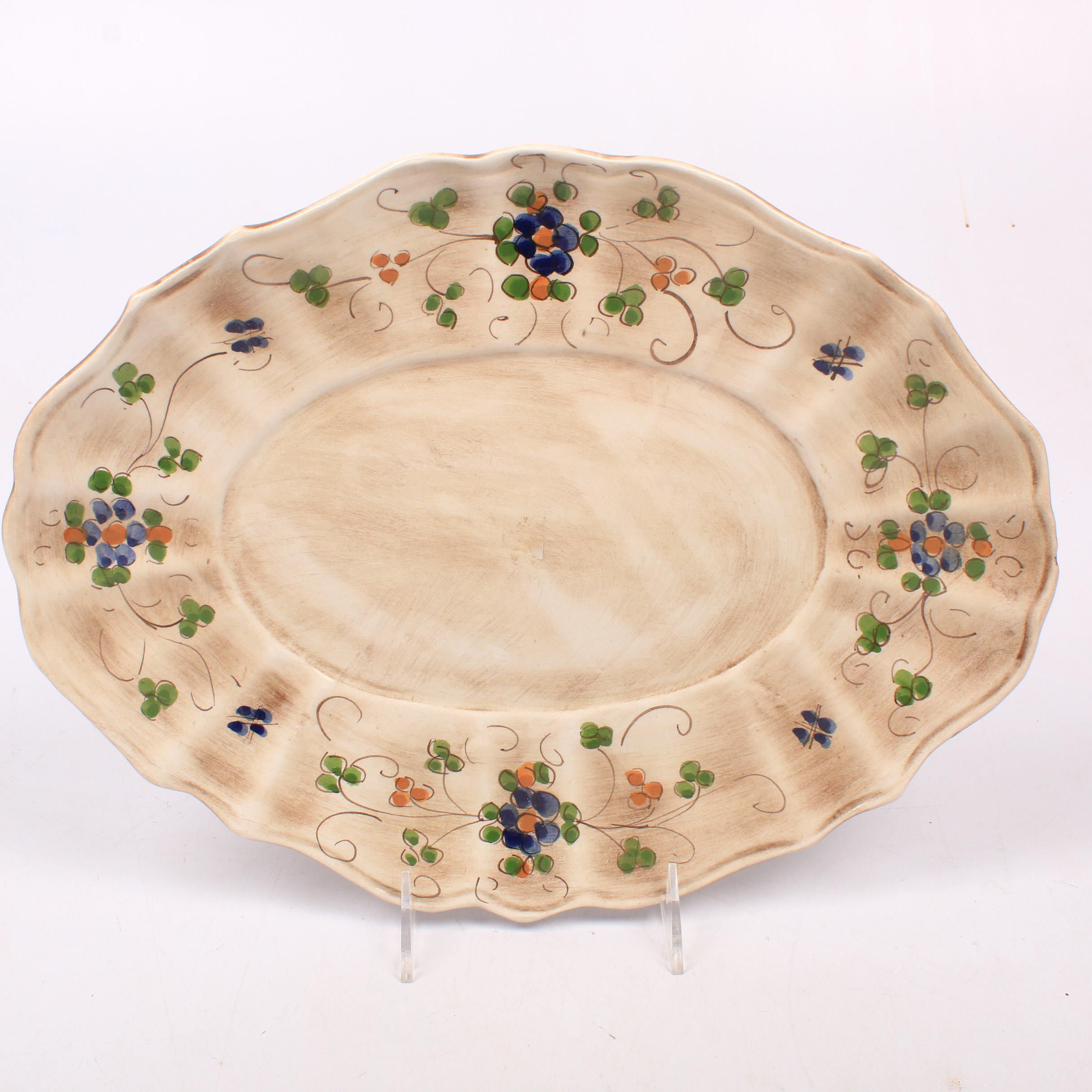 Hand-Painted Porcelain Tureen with Underplate