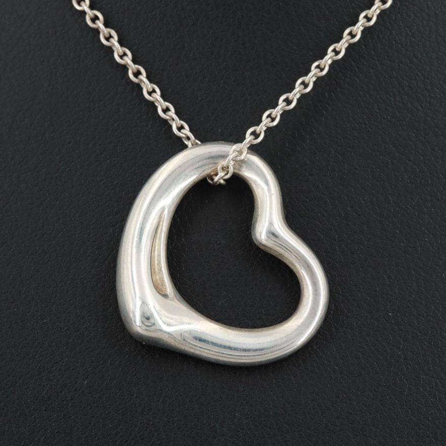 Elsa Peretti for Tiffany & Co. Sterling Silver "Open Heart" Necklace