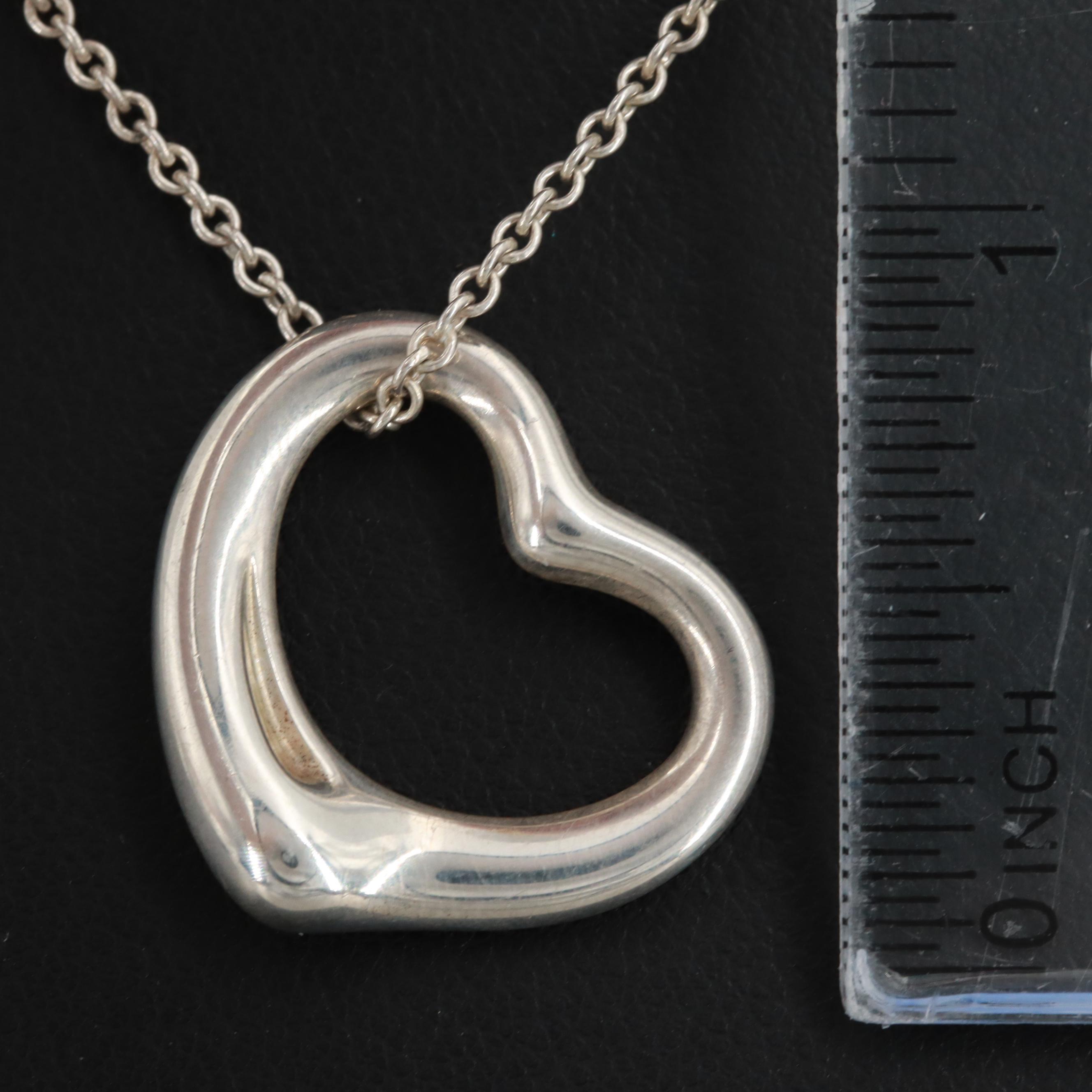 Elsa Peretti for Tiffany & Co. Sterling Silver "Open Heart" Necklace