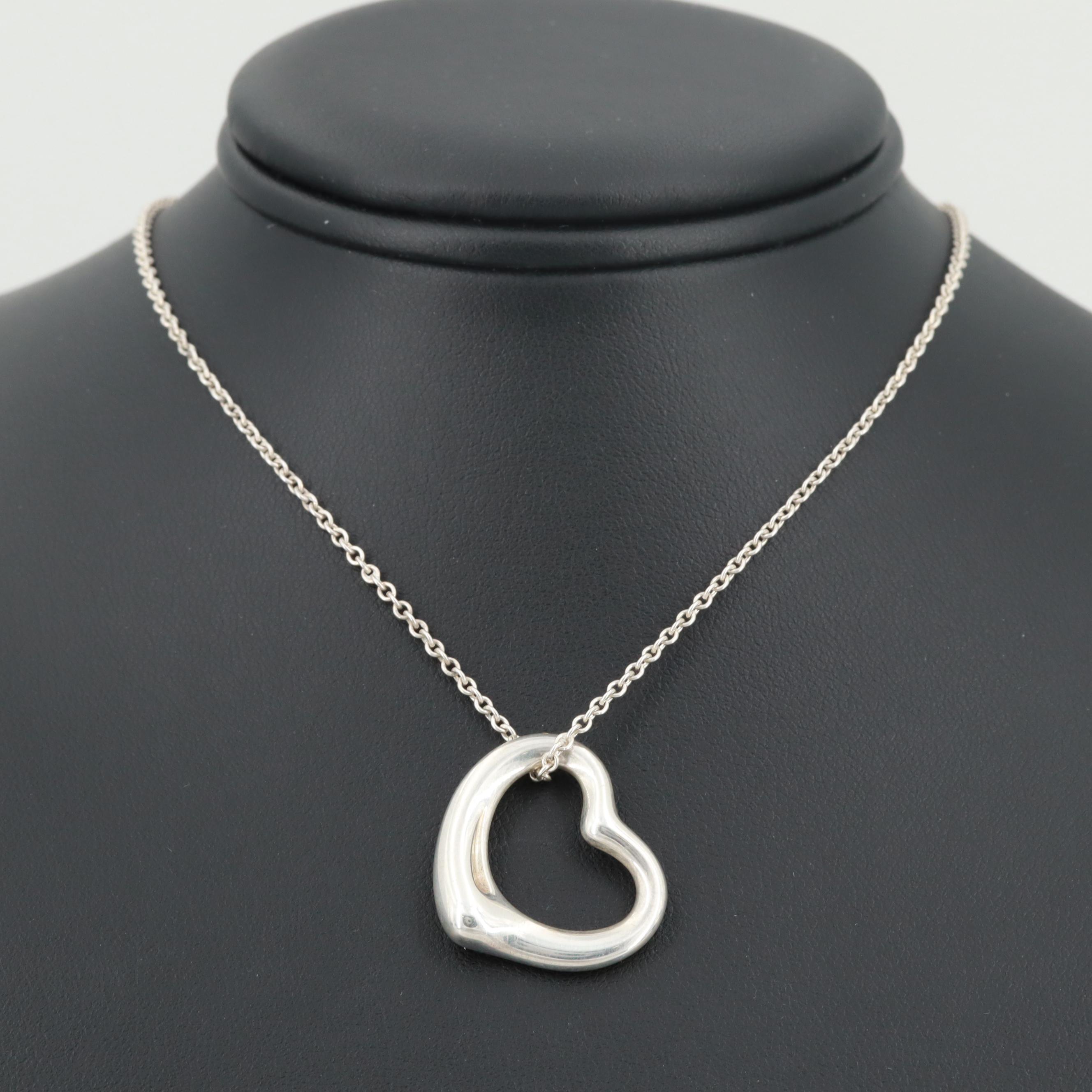 Elsa Peretti for Tiffany & Co. Sterling Silver "Open Heart" Necklace