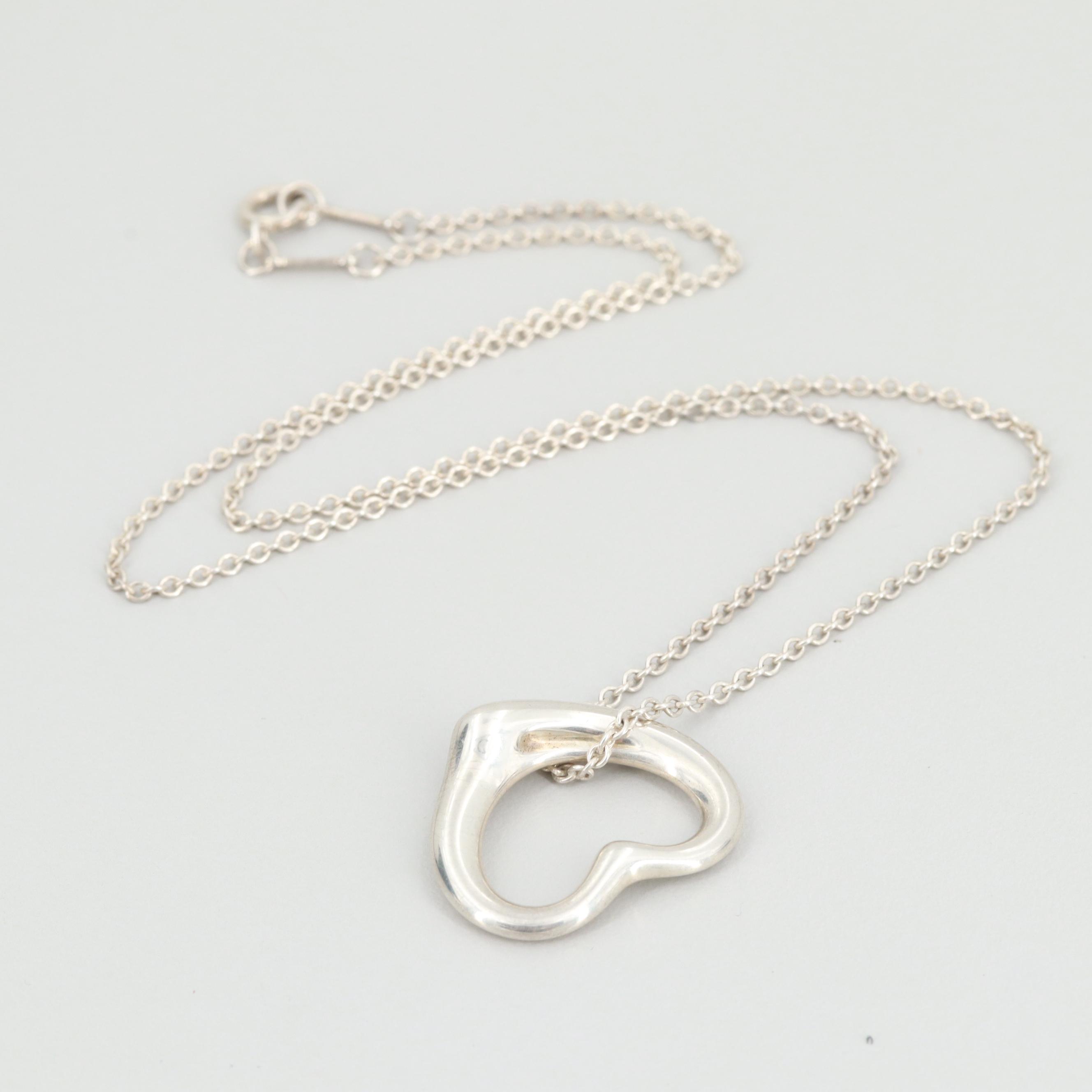 Elsa Peretti for Tiffany & Co. Sterling Silver "Open Heart" Necklace