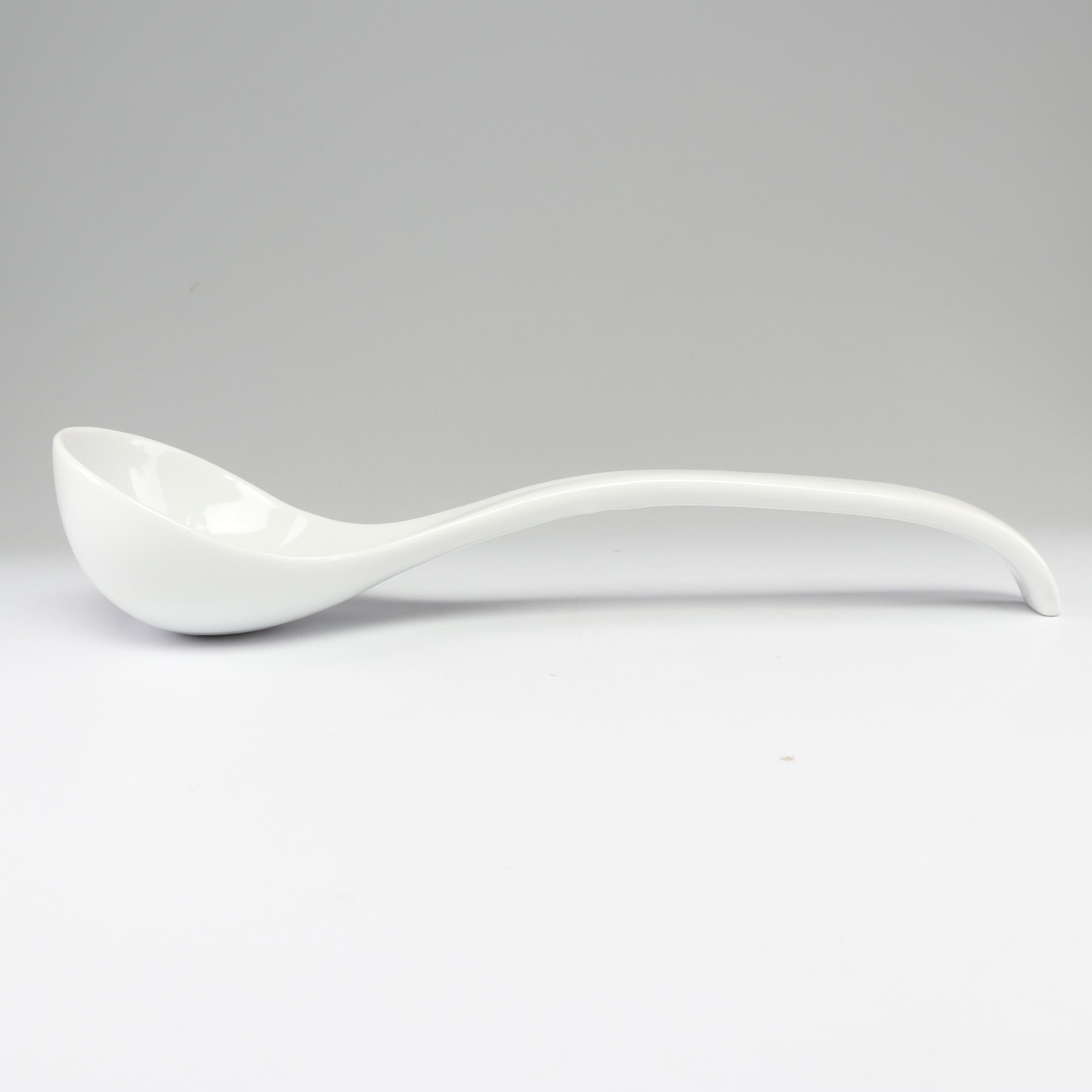 Rosenthal "Asymmetria" White Porcelain Soup Tureen with Ladle, Late 20th Century