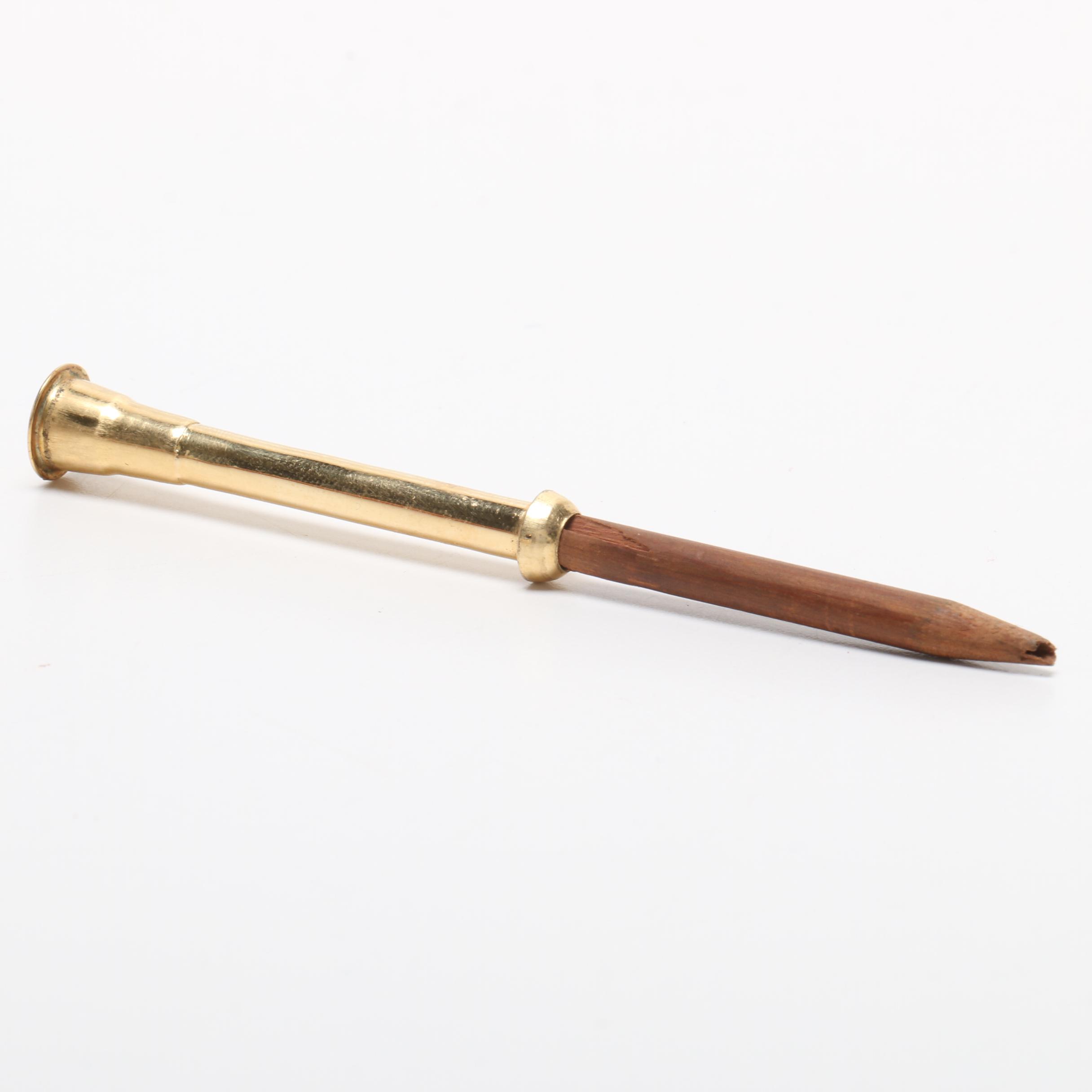 18k Gold Handled Gambling Cane for Nion Tucker Sr. (American, 1885-1950)