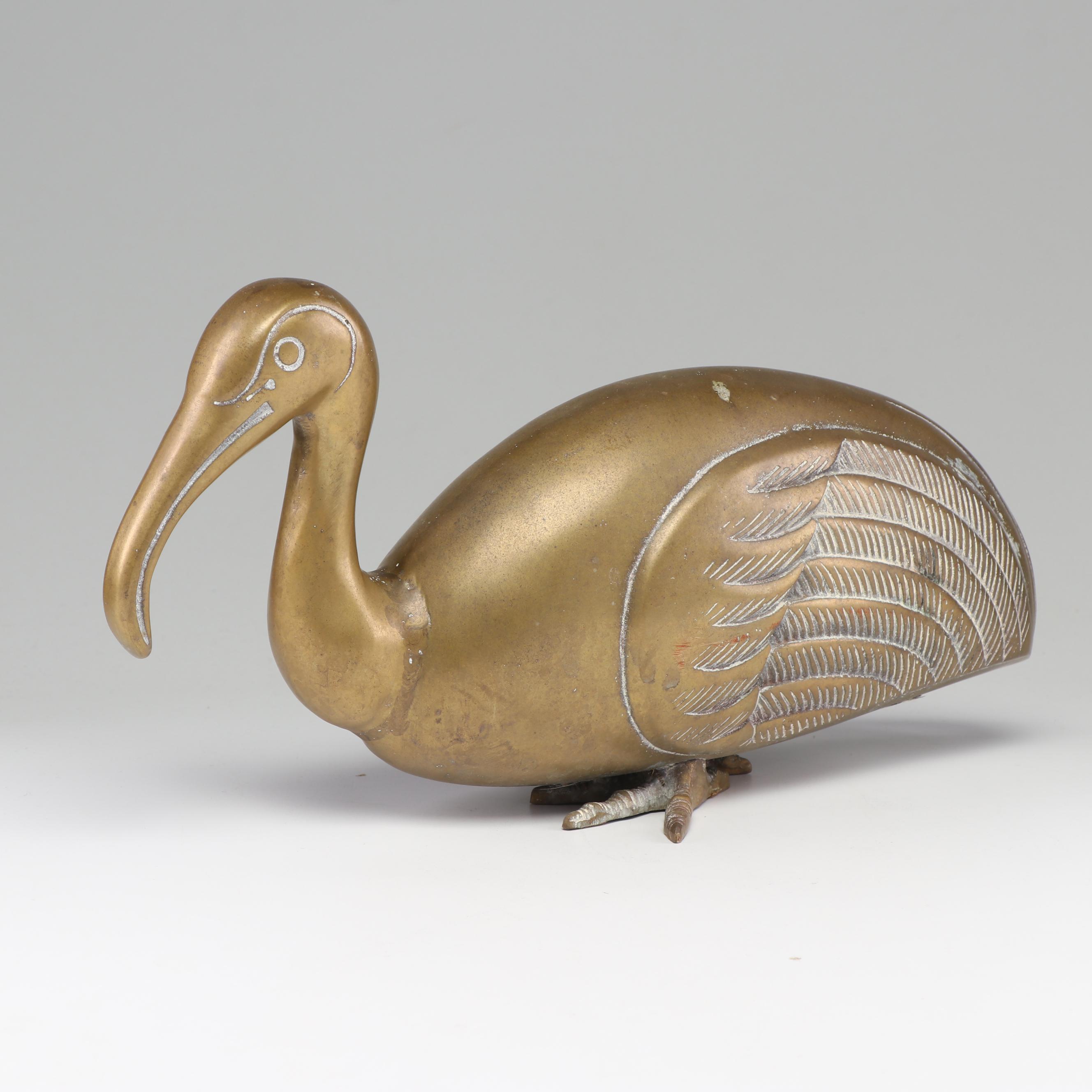 Brass Dodo Bird Figurine, Mid 20th Century