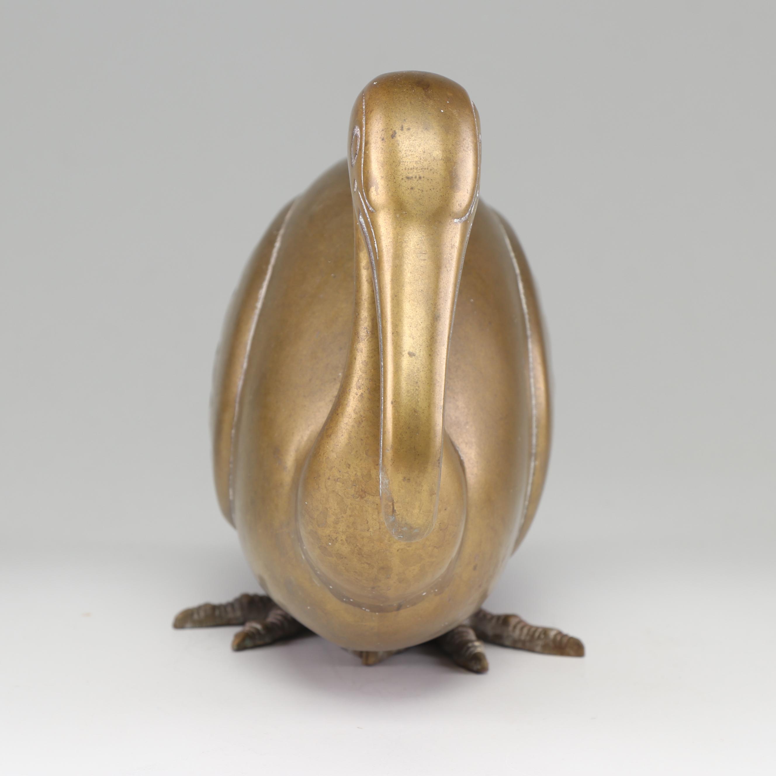 Brass Dodo Bird Figurine, Mid 20th Century