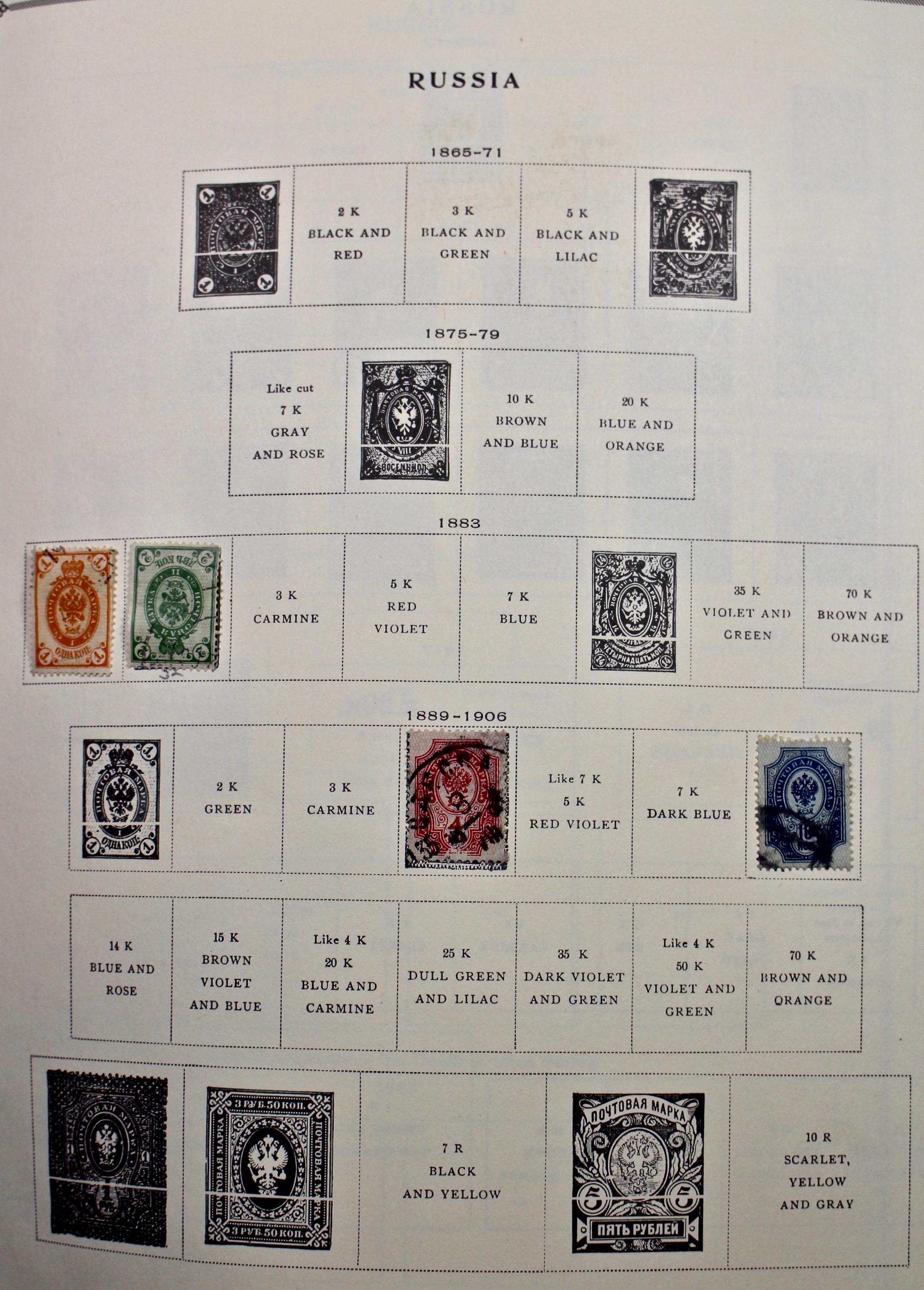 Russian Stamp Collection in an "International Postage Stamp Album"