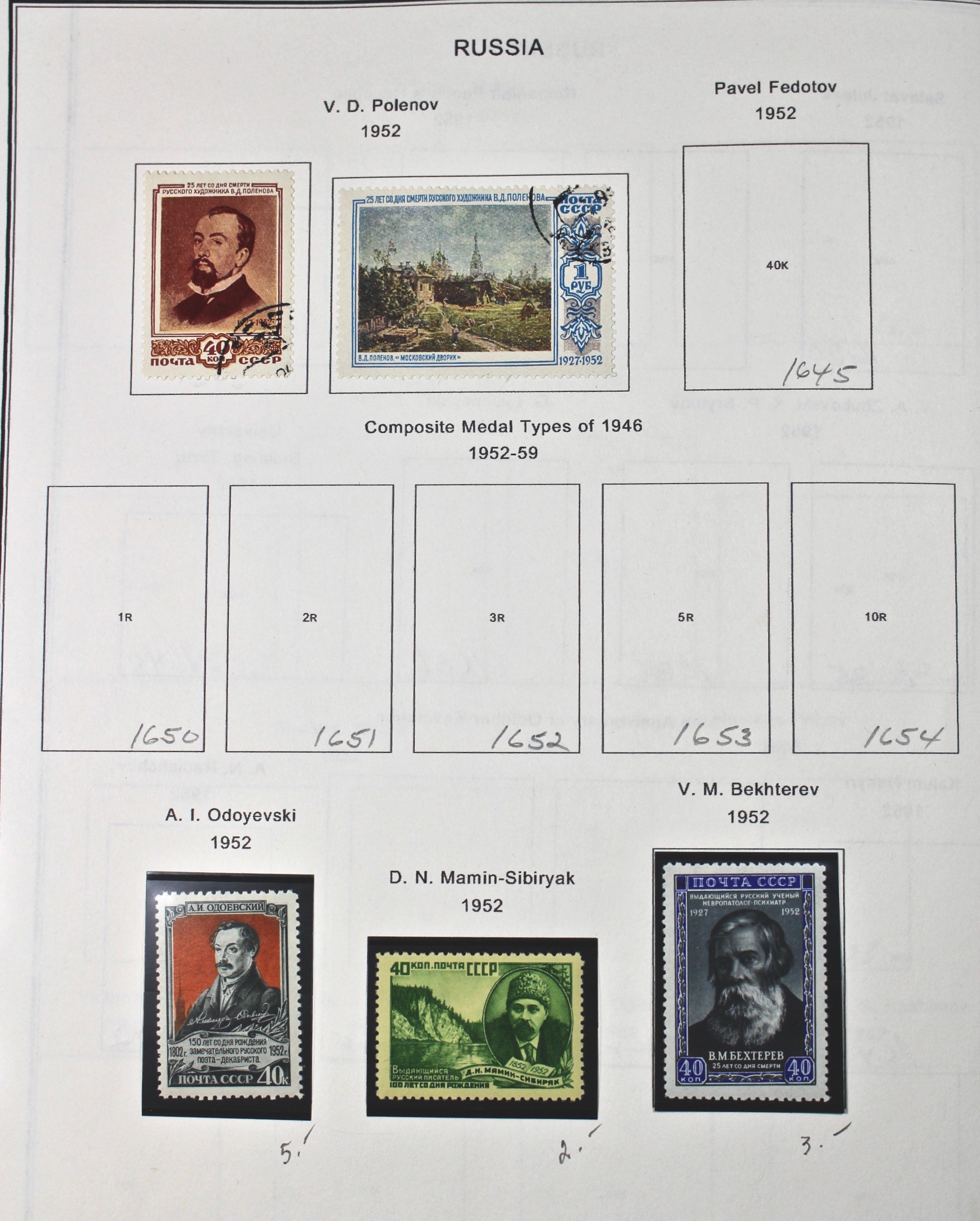 Russian Stamp Collection in an "International Postage Stamp Album"