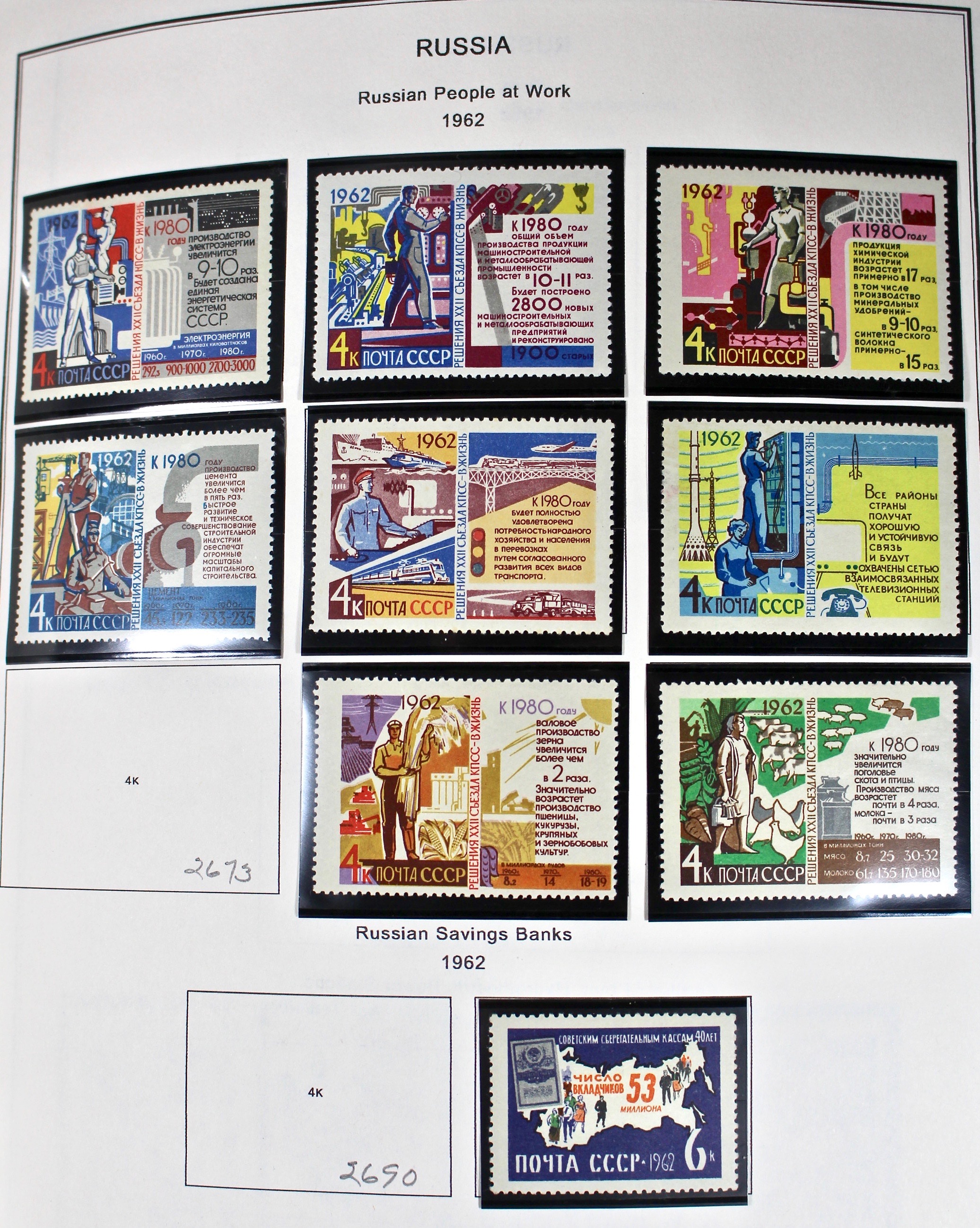 Russian Stamp Collection in an "International Postage Stamp Album"
