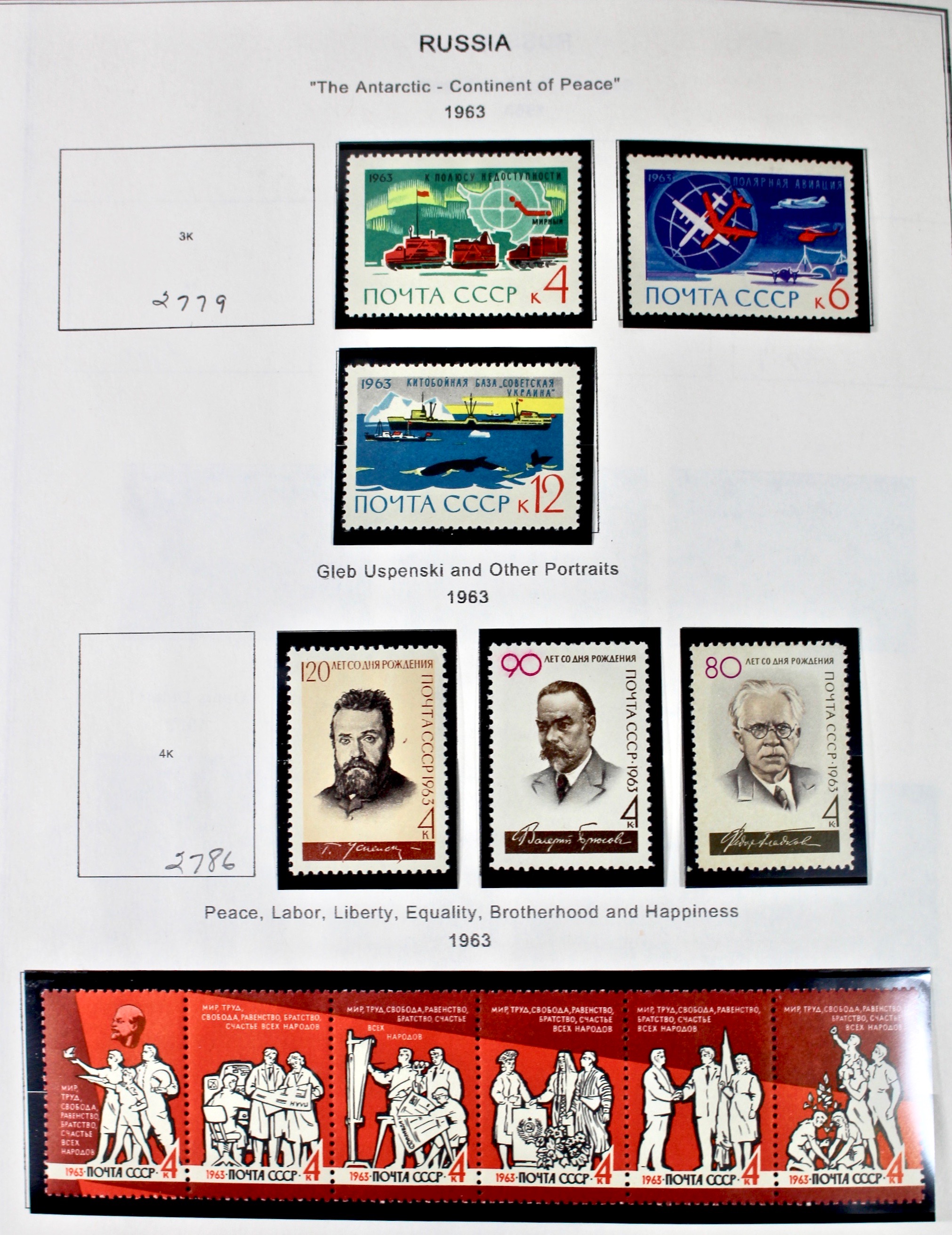 Russian Stamp Collection in an "International Postage Stamp Album"