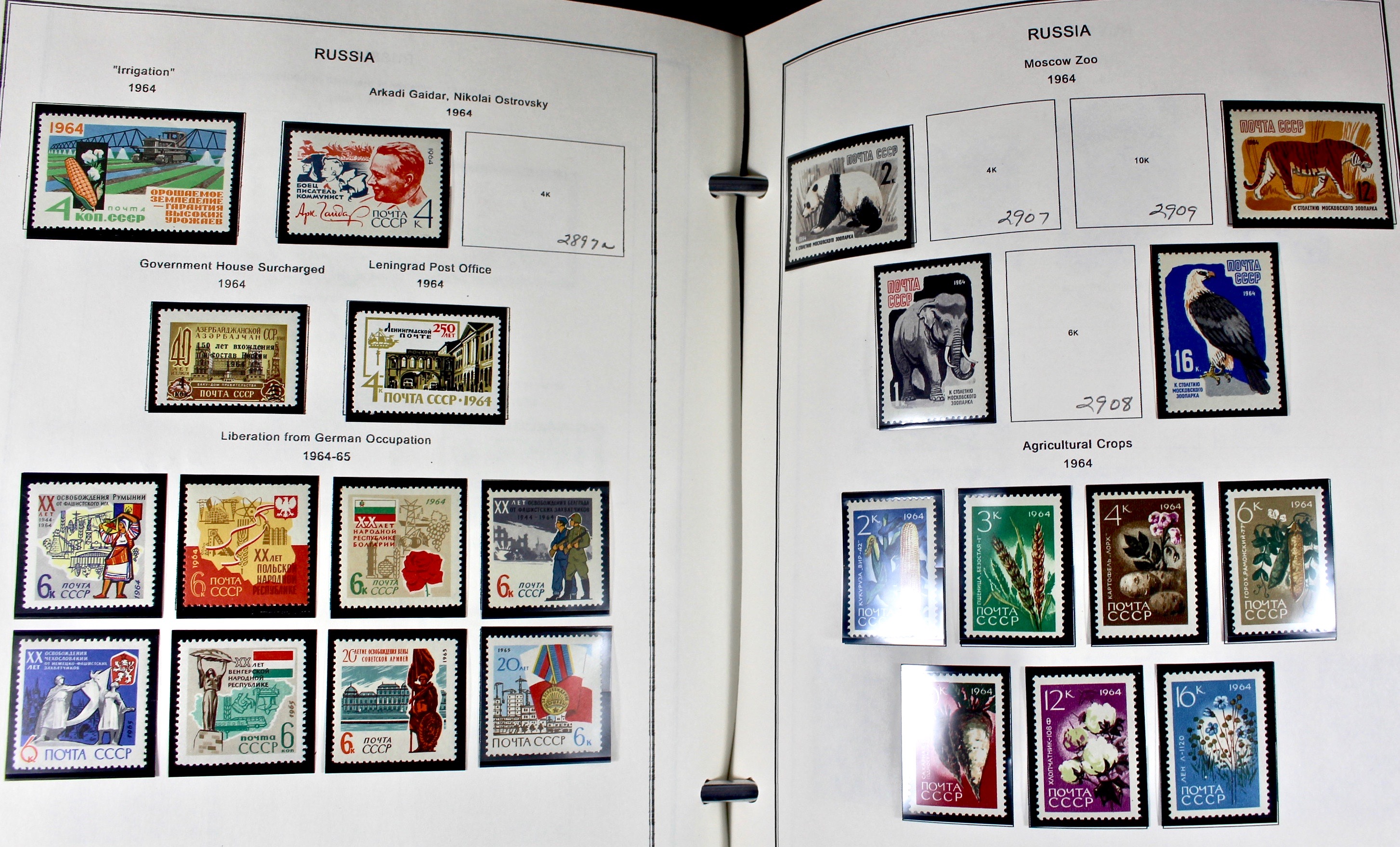 Russian Stamp Collection in an "International Postage Stamp Album"