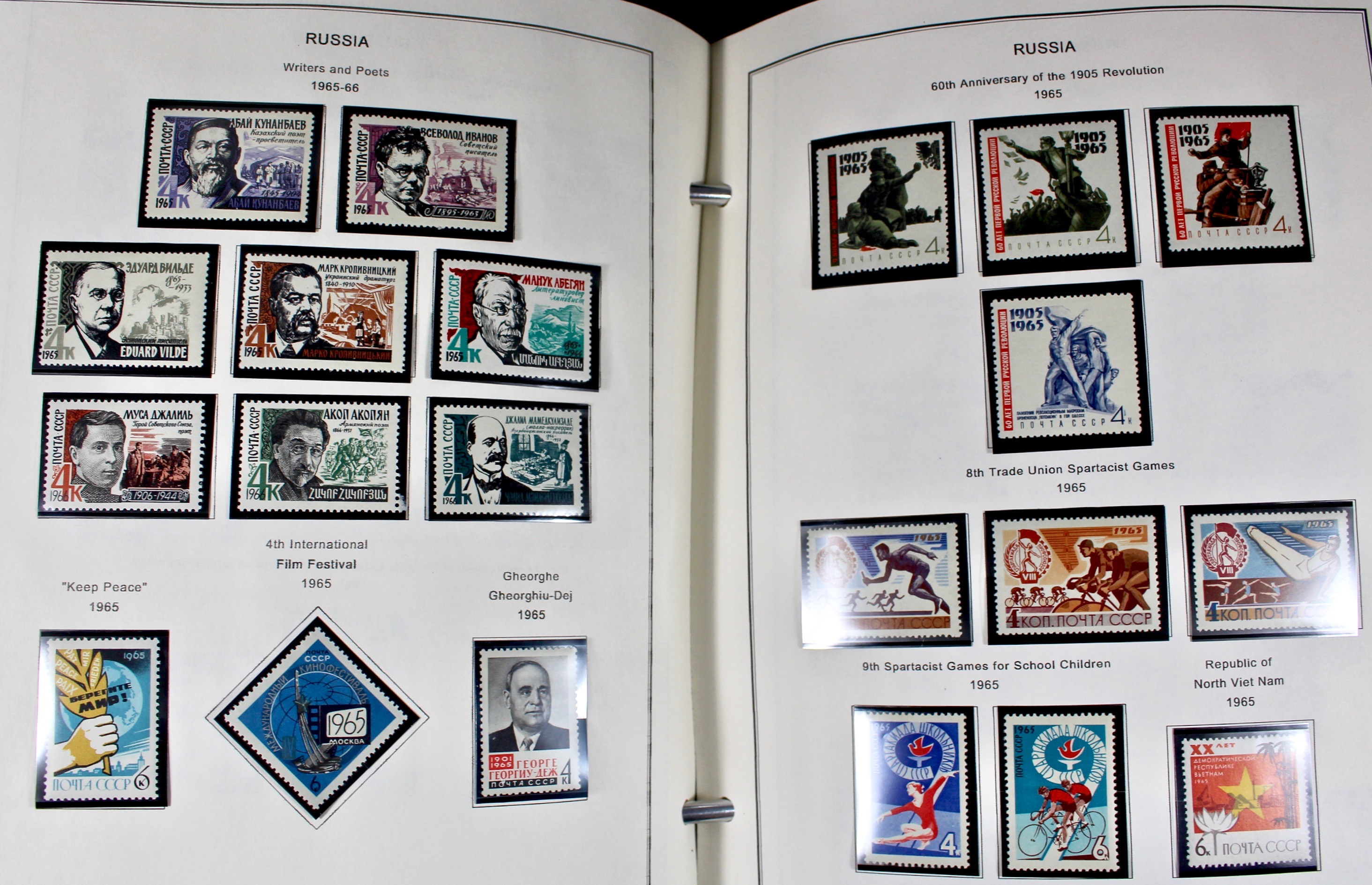 Russian Stamp Collection in an "International Postage Stamp Album"